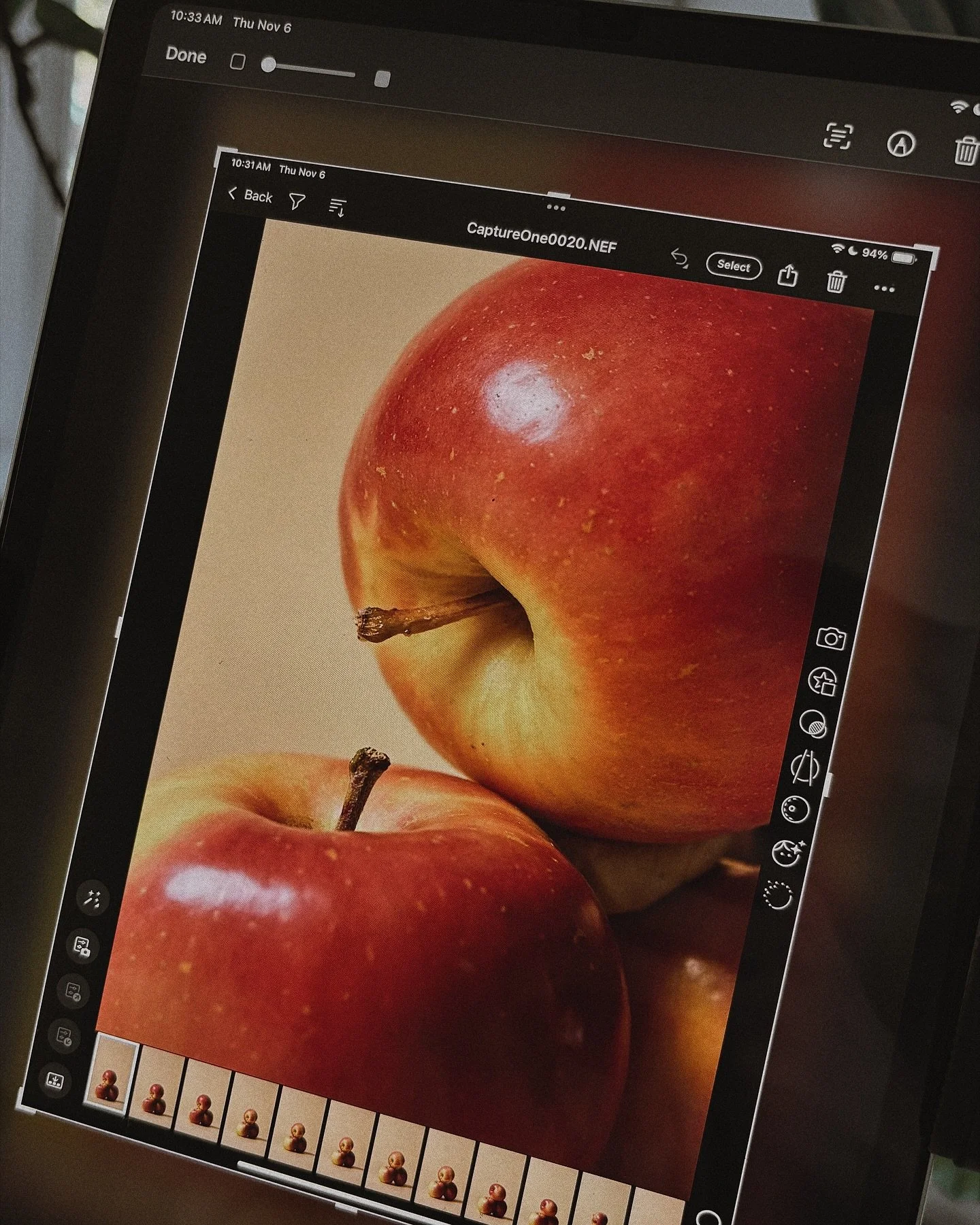 Prepping for what may become my favorite interiors assisting gig to date this Friday (?!?) but today it&rsquo;s taking care of a sick babe and playing with apples in layout for our upcoming @ediblecolumbus_mag! Swipe for @bridget_henry&rsquo;s food s