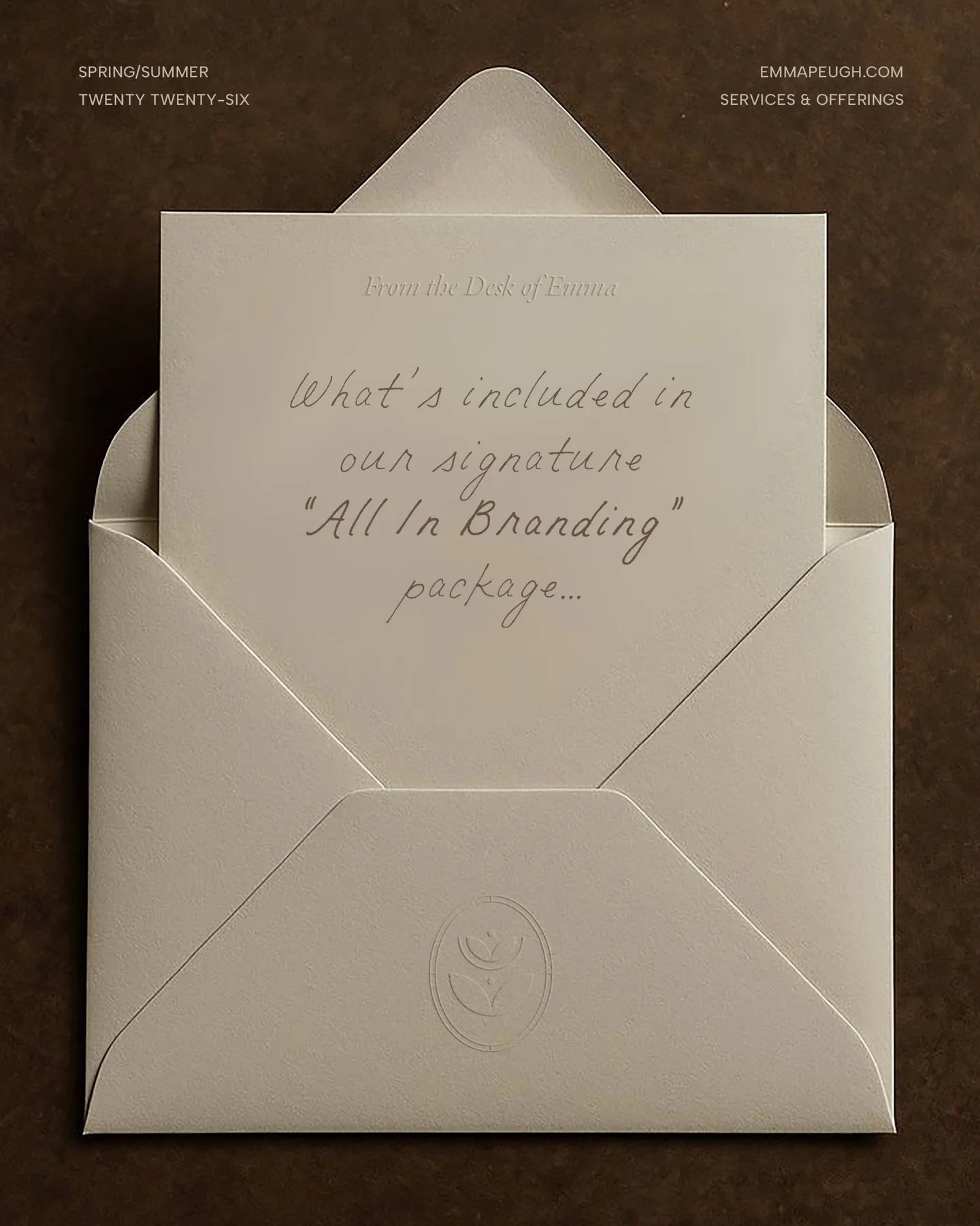 Breaking down our signature All In Branding package. Not just a logo, but a full brand experience for the detail-obsessed.