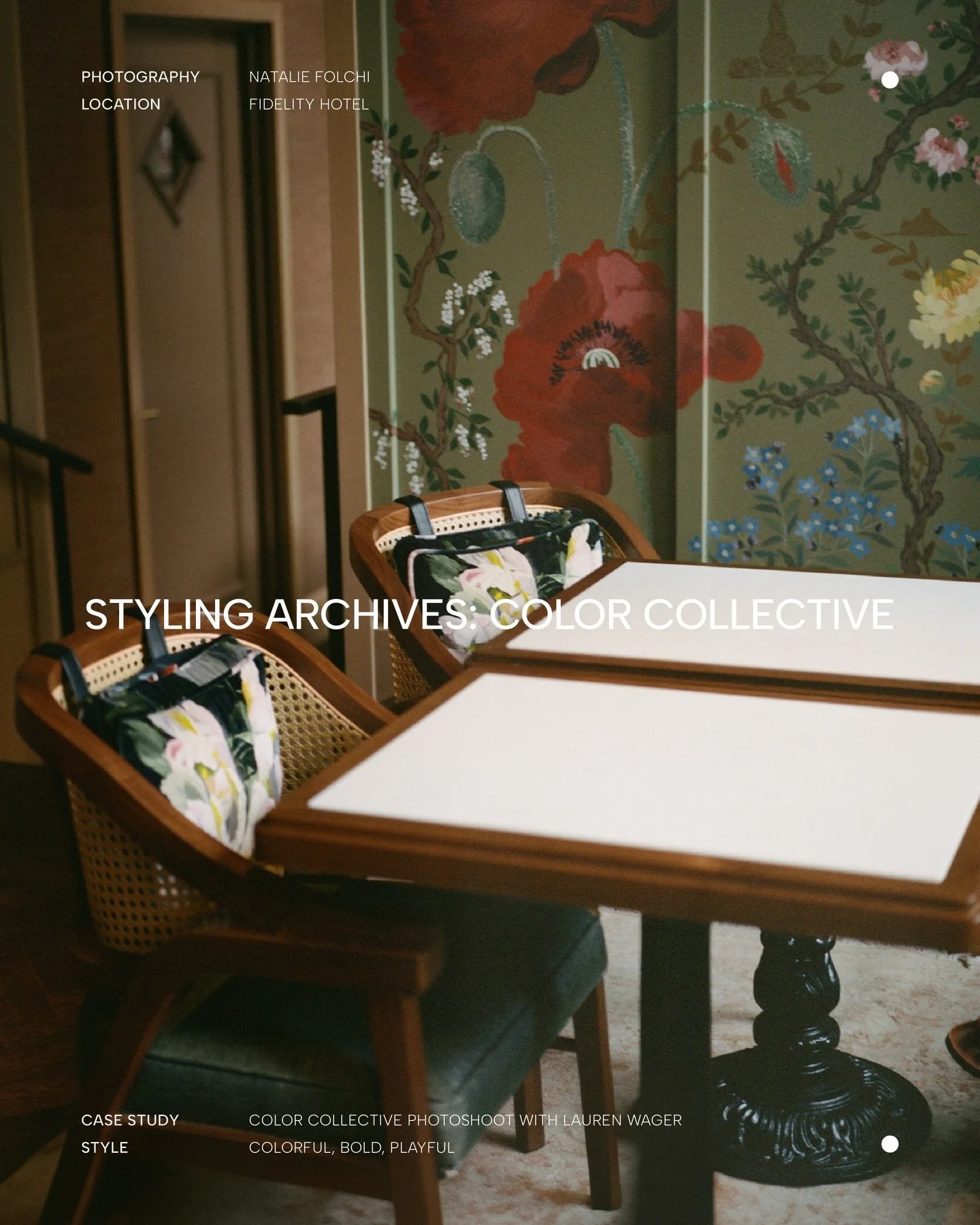 If this is your vibe, you&rsquo;ve come to the right place. The just-right book stack, the messy (on purpose) Pantone cards, and the perfect olive placement in a vibrant little drink. 

From the Styling Archives: Color Collective photoshoot with @lau