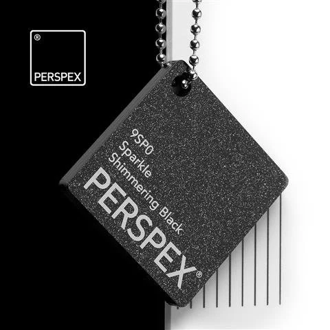 Shimmering Black Sparkle 9SP0 Perspex® 