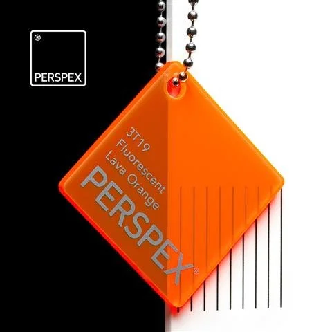 Fluorescent Lava Orange 3T19 Perspex® 