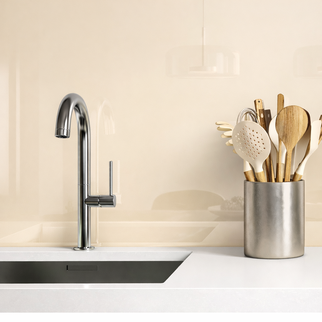 Champagne Painted Splashback