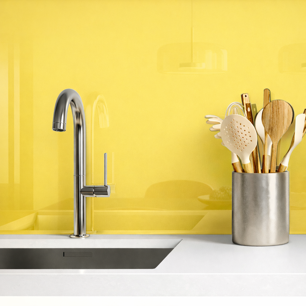 Yellow Painted Splashback