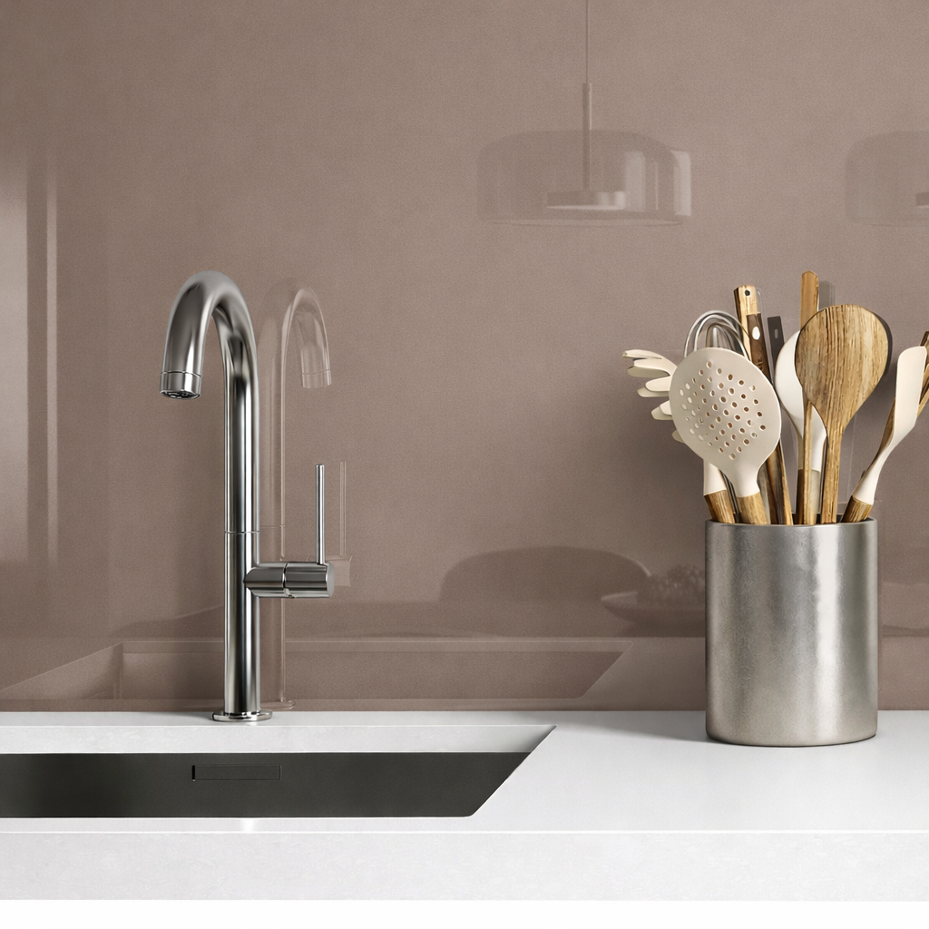 Cappuccino Painted Splashback