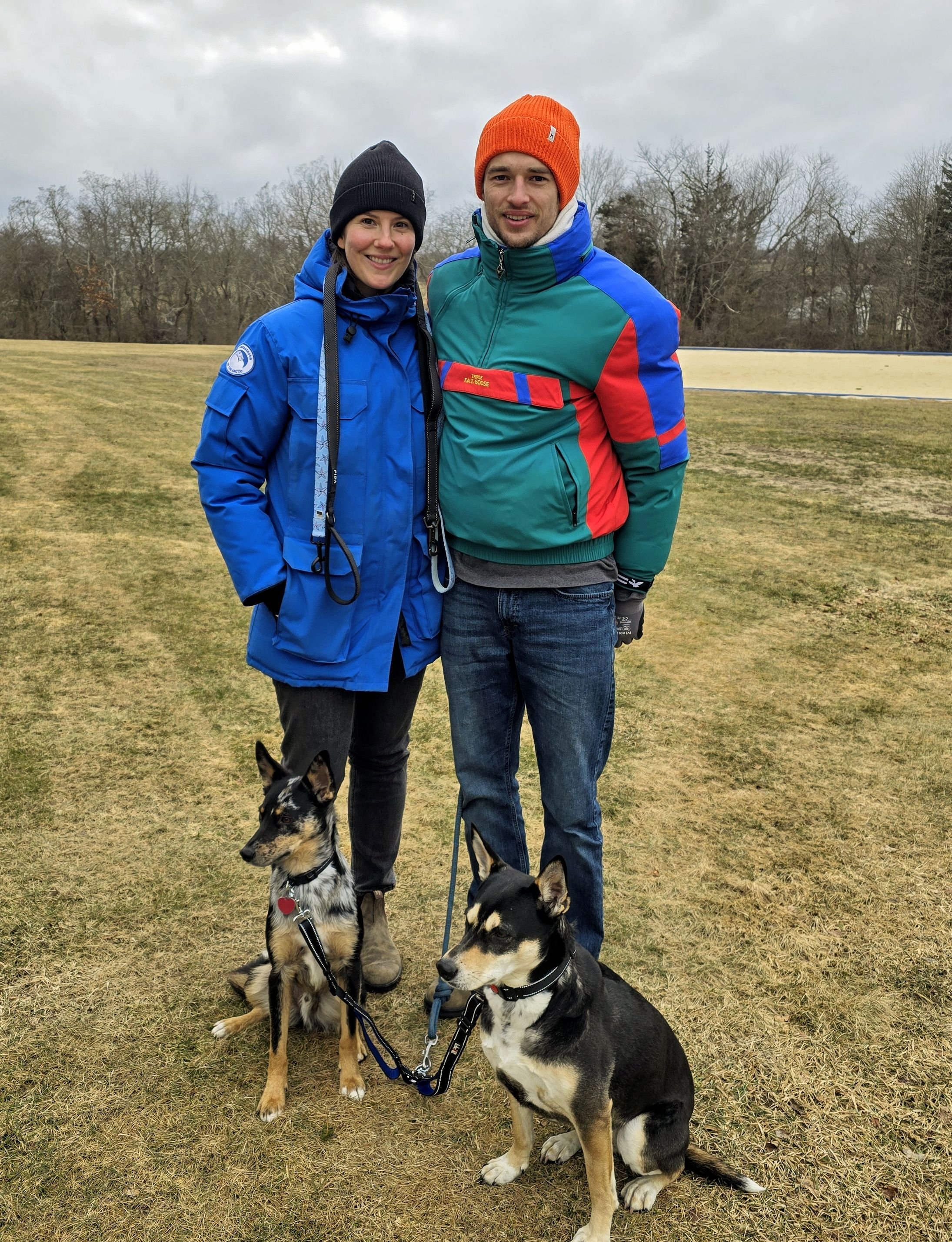 Ryder, Zoe learning how to walk together on lead. I also went over off leash dog protocol since Zoe if fearless if another dog invades her space.