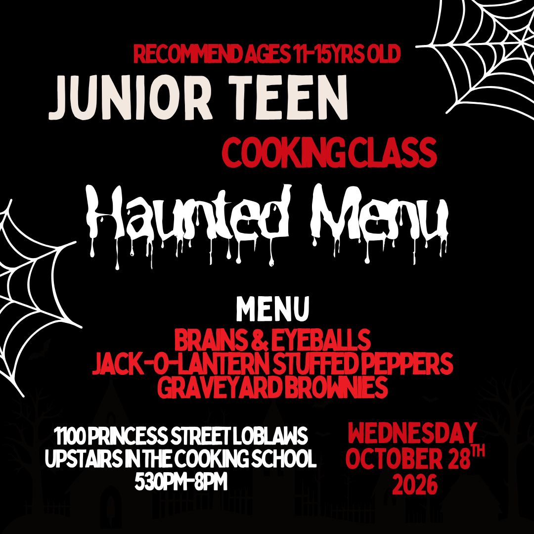Cooking Class- Junior Teen Chefs: Haunted Menu - Wednesday October 28th 2026