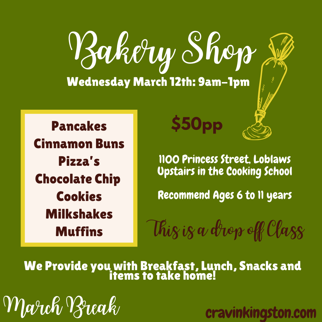 March Break Half Day Camp: Bakery Shop