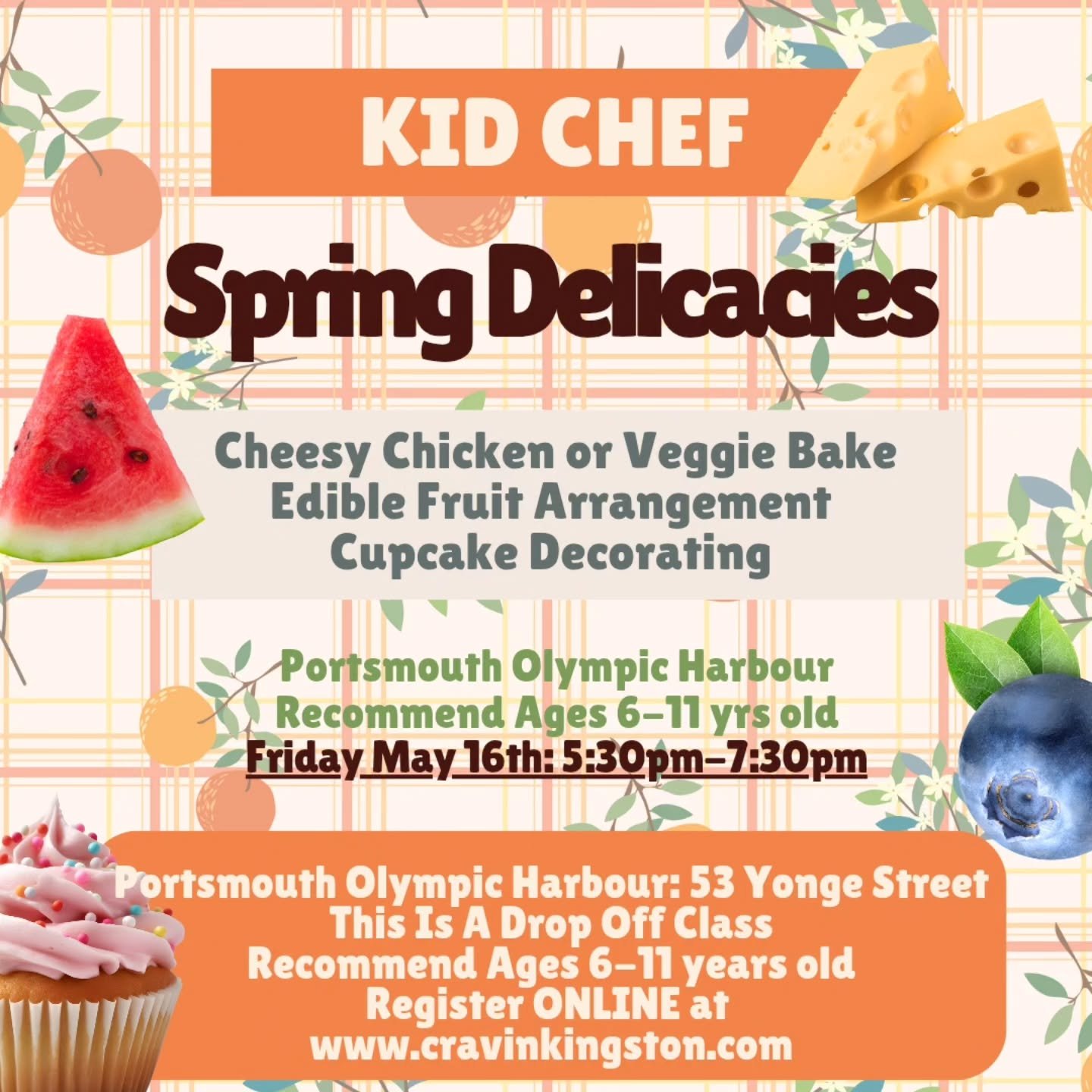 Spring it ON! 

Next Kid Chef's Class 🥰 

More classes for June and July being posted THIS WEEK ! 

#supportfarmers #supportlocal #makingstuff #kidfoodie #ygkmoms #ygk #kingston #ontarioeats #ontario #letshavefun #cookingclass #kidswhocook