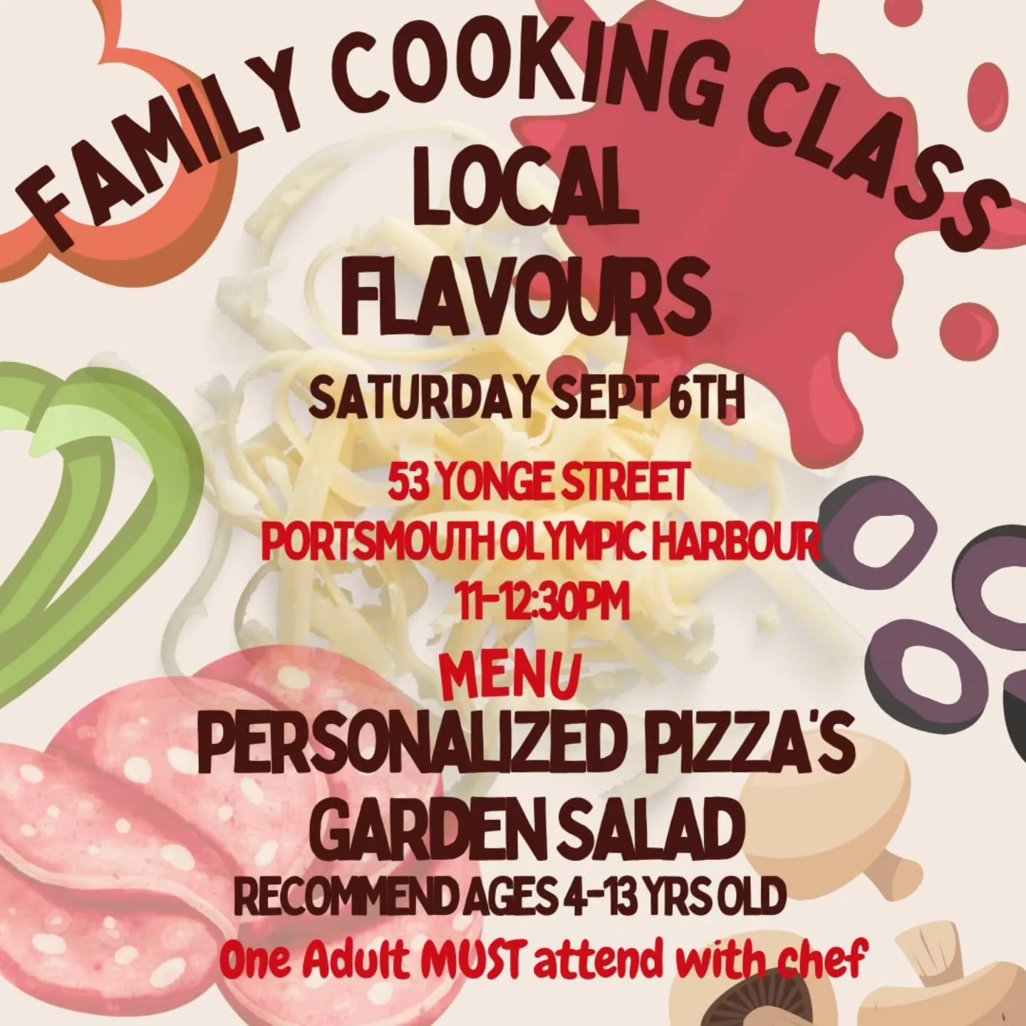 Open Farms Is Running September 5th to Sept 7th and our FAMILY COOKING CLASS is being featured! Purchase tickets online and get the family excited to create their own legendary MEAL! 

Let's get together and cook something beautiful w fresh local ing