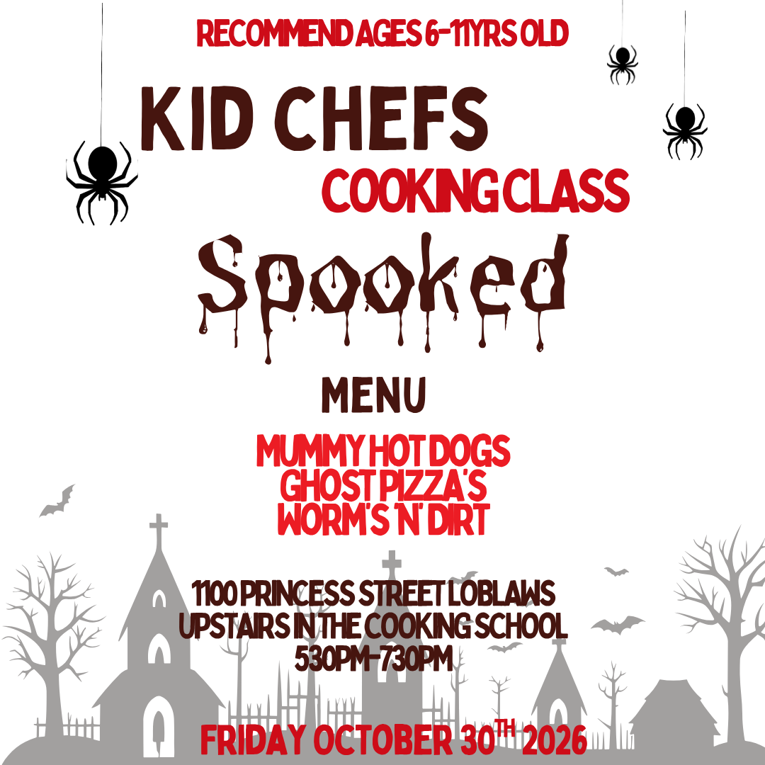 Cooking Class: Kid Chef's: Spooked: Friday October 30th : 5:30pm-7:30pm
