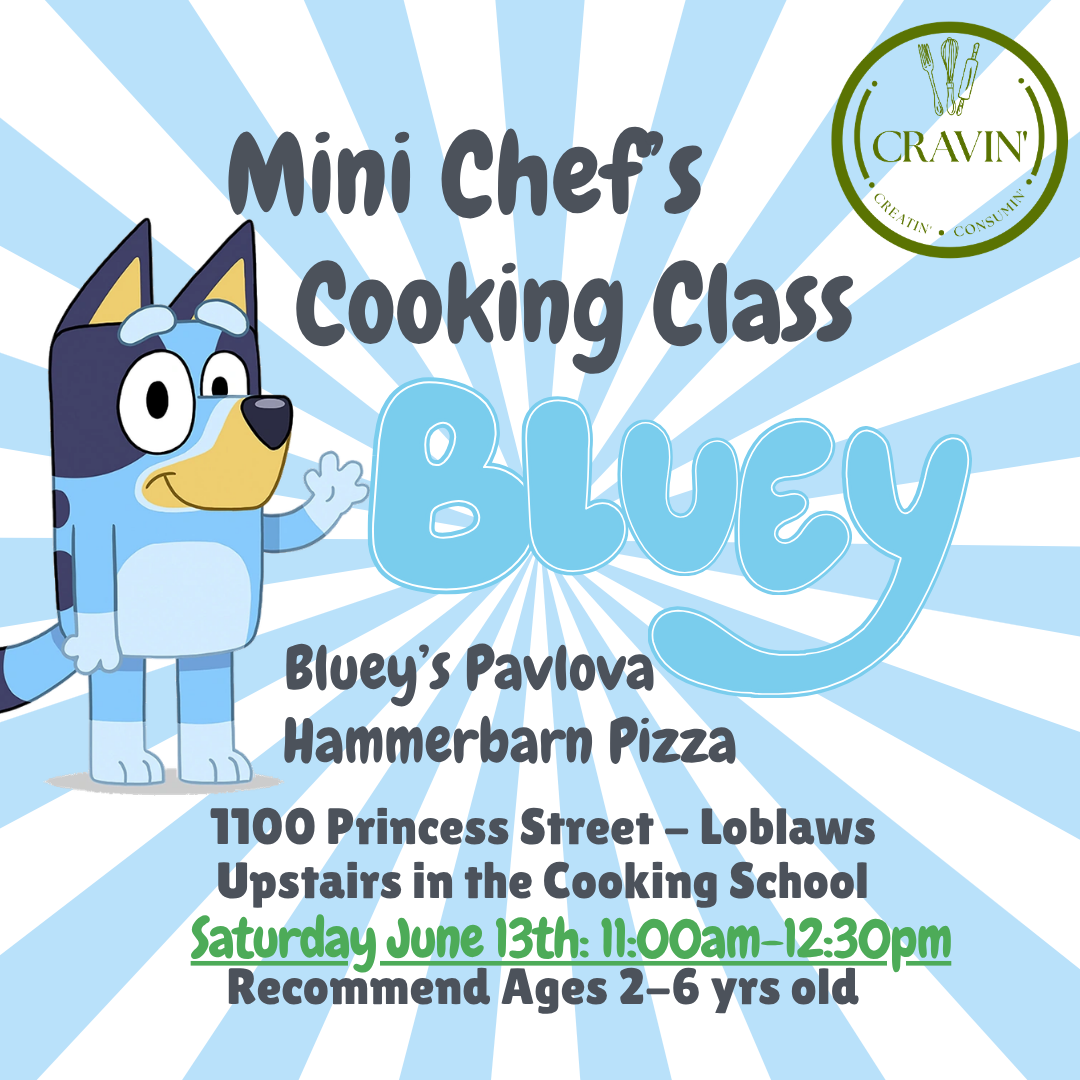 Mini Chefs: Bluey Cooking Class Saturday June 13th : 11am-1230pm