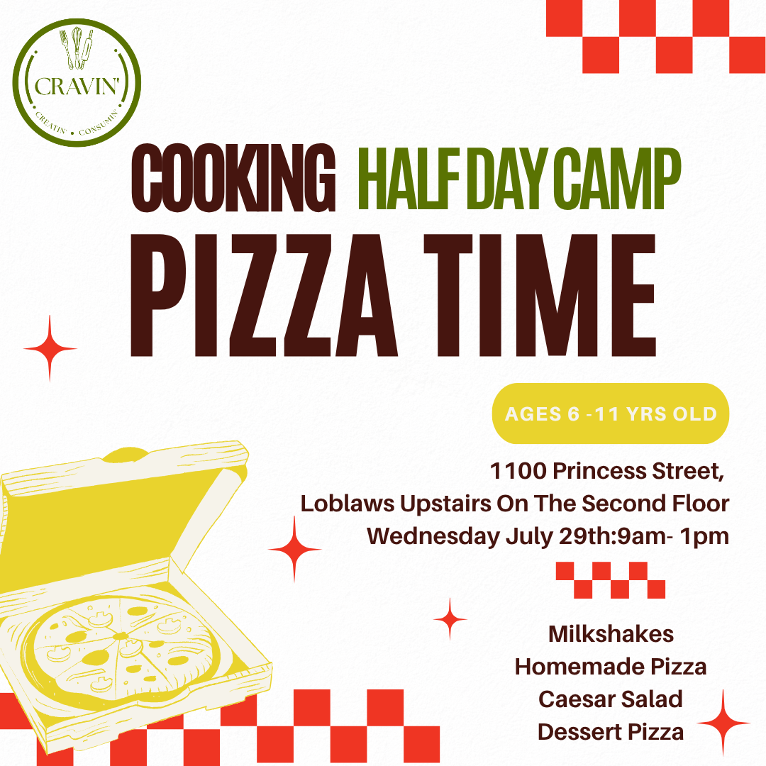 HALF DAY CAMP Kid Chef's: Pizza Time- Wednesday July 29th 2026