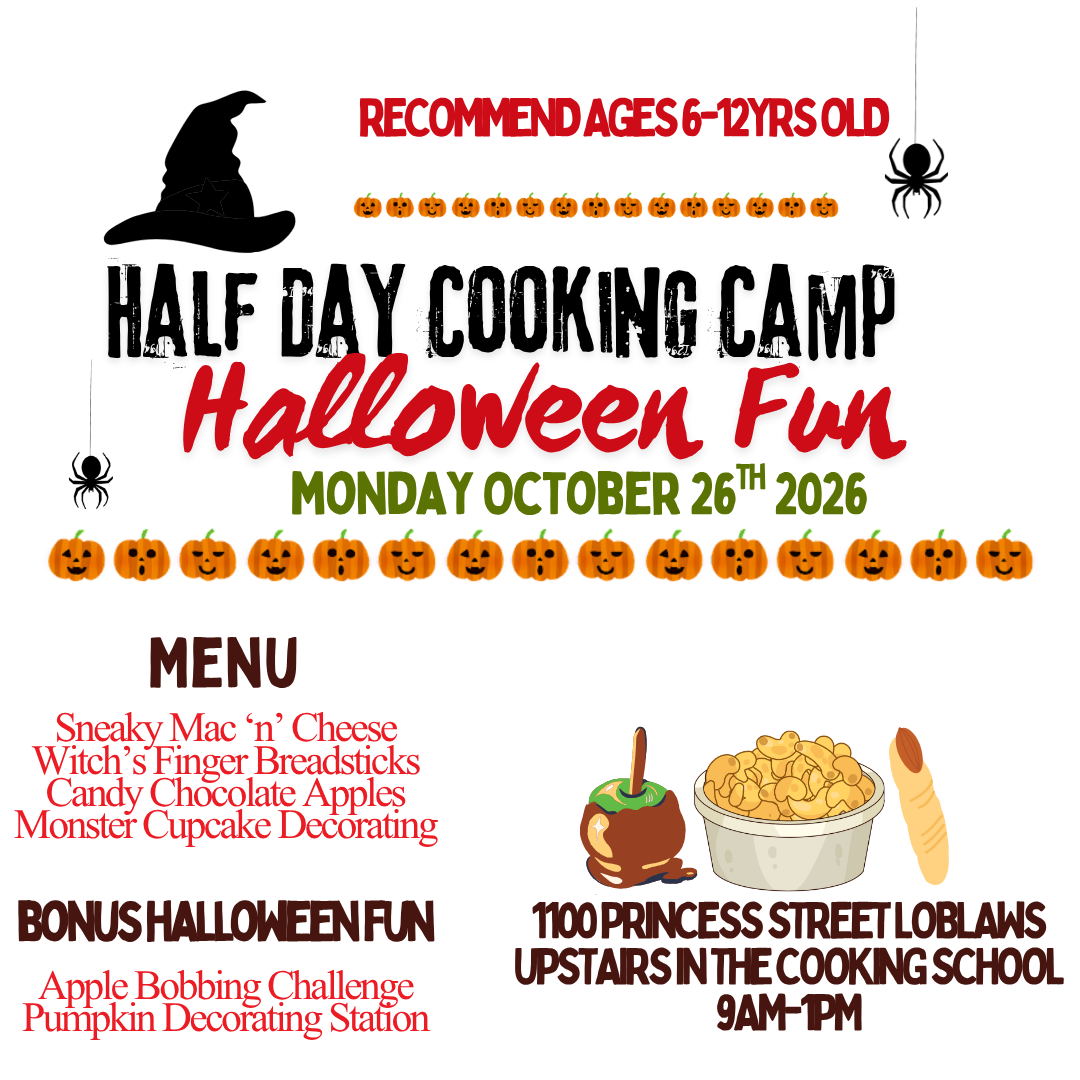 Cooking Class – Half Day Camp: Halloween Camp- Monday October 26th 2026