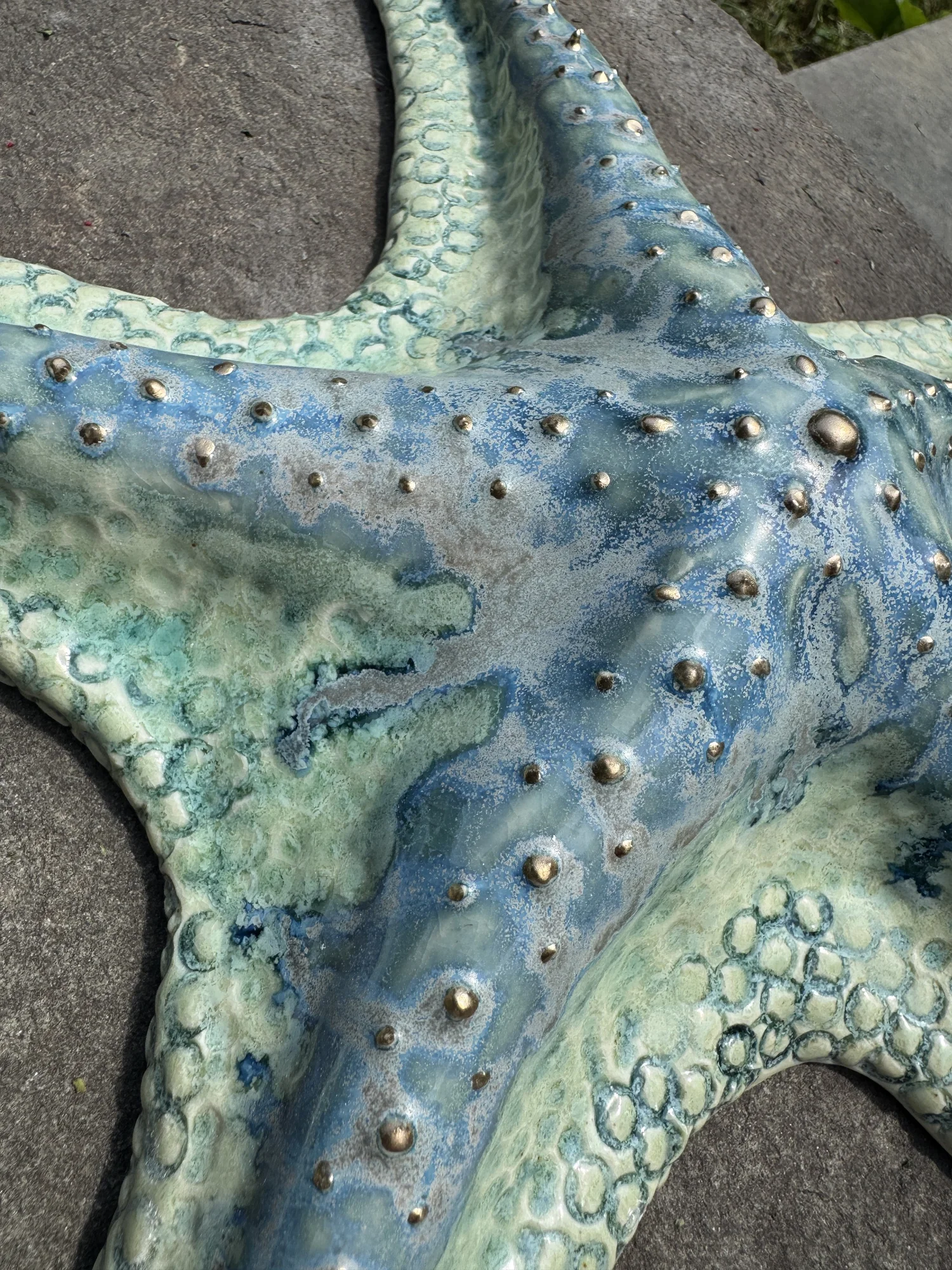 Starfish Wall hanger Medium-Blue — jq clay