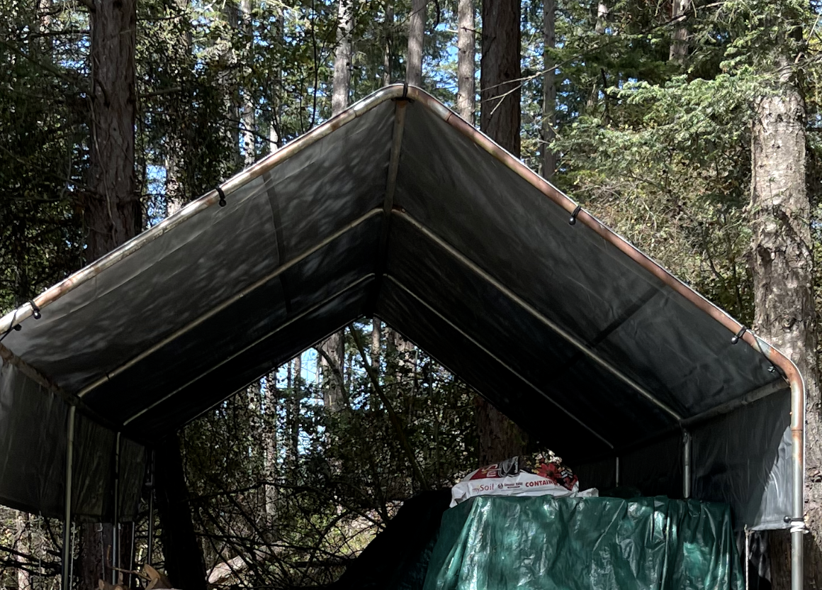 Wood shed tarp replacement - after