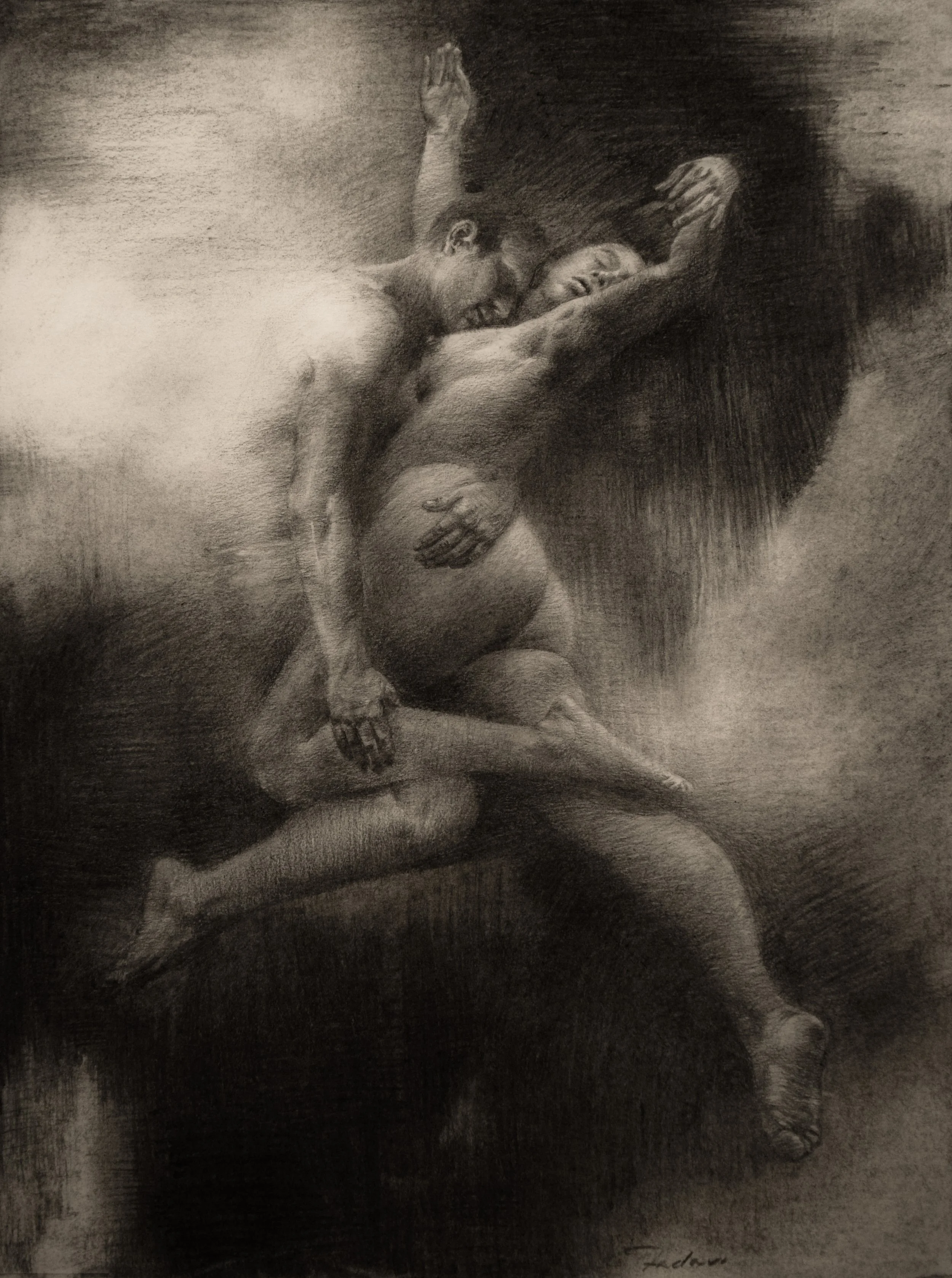 Disegno No. 23- Charcoal on Paper, 24 x 18 in.
