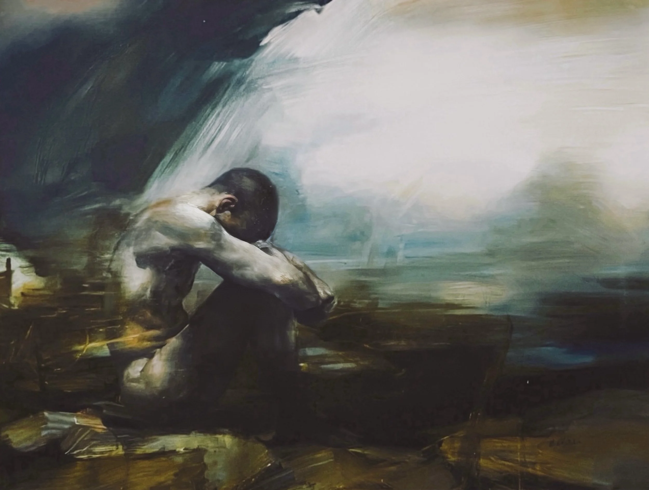 The Edge of Surrender- Oil on canvas- 30 x 40 in
