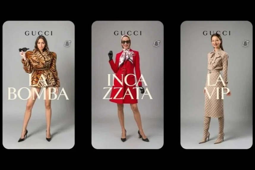 Gucci x Snapchat : AI Lens fait entrer le luxe dans le “role-play” génératif
