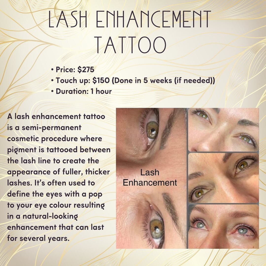 Pop them eyes with lash enhancement!! If you&rsquo;re looking for a body modification that will brighten your eyes and set you free from daily Makeup application, This Procedure is one to consider for sure ! 

✨Booking Thursday&rsquo;s and Friday&rsq