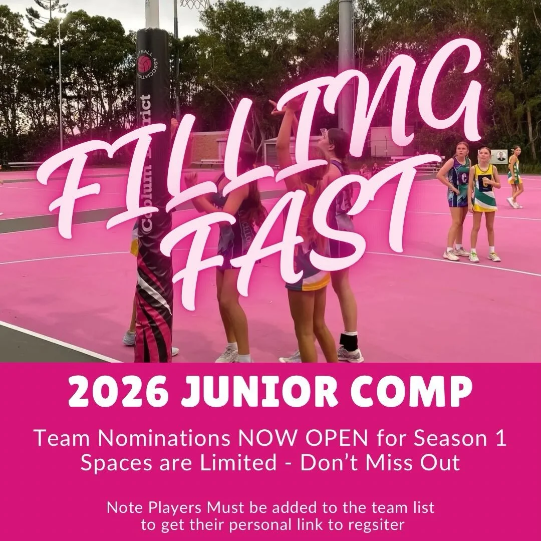 We know it&rsquo;s a busy time but just a reminder that Season 1 registrations are open. 🏐 The Thursday Junior Comp is over halfway full - if you are wanting to enter a team we encourage you to jump on soon! 🩷 Details on our website or register you