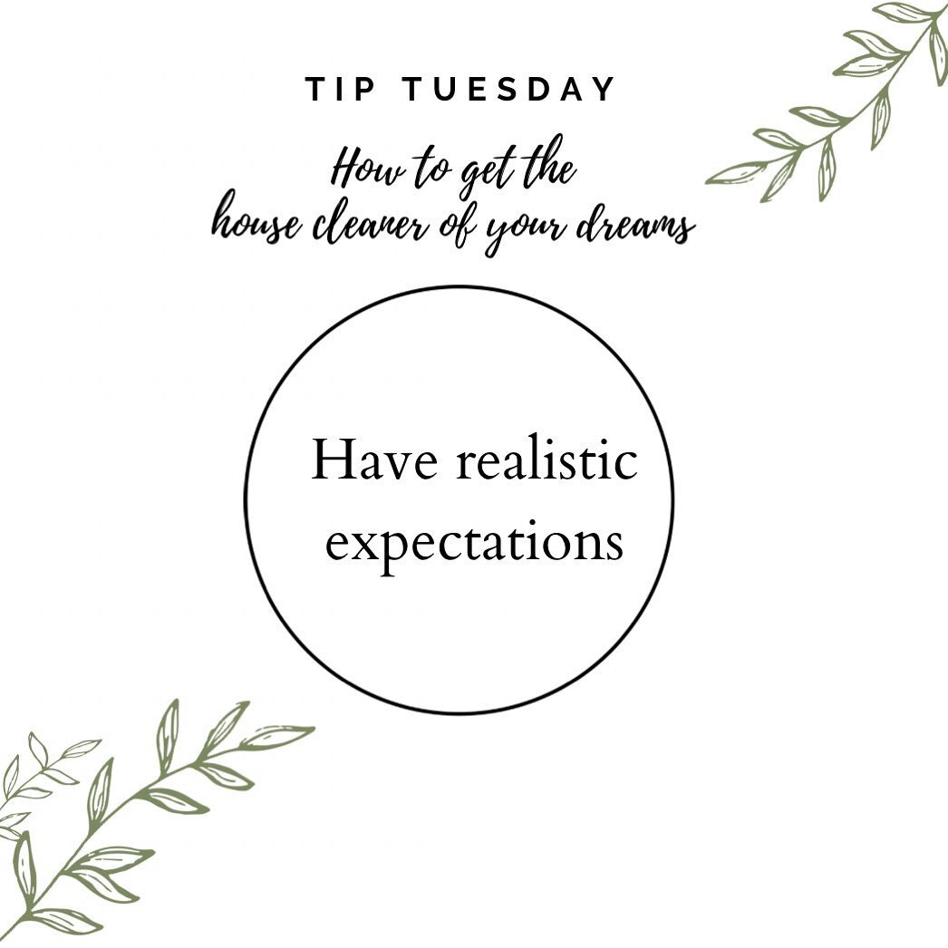 Today&rsquo;s #tiptuesday is to have realistic expectations! If your home has months of build up or is older, it&rsquo;s not going to look brand new just from one house cleaning. A lot of times, it takes multiple cleanings to get your home where you&