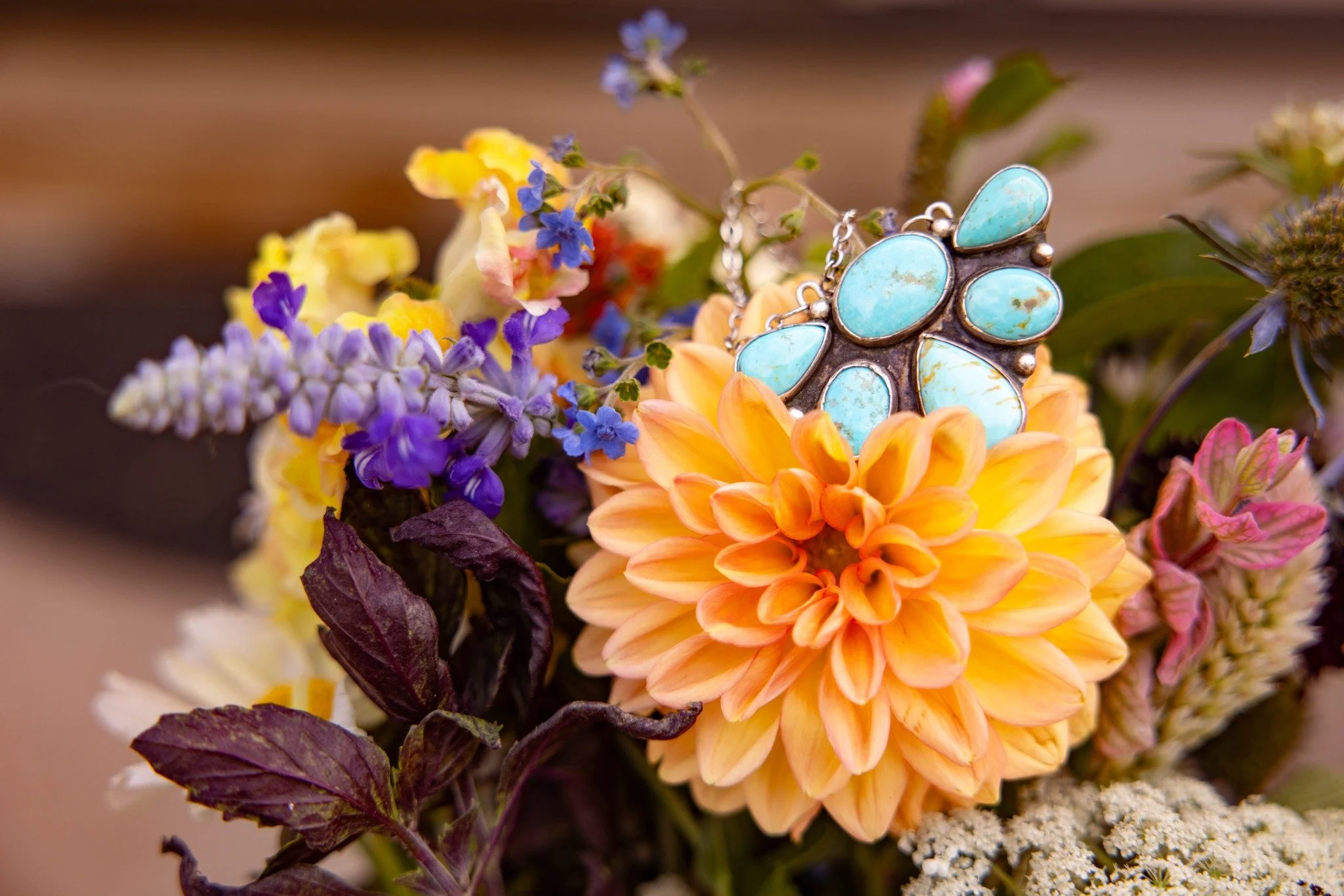 Jewelry and Dahlias