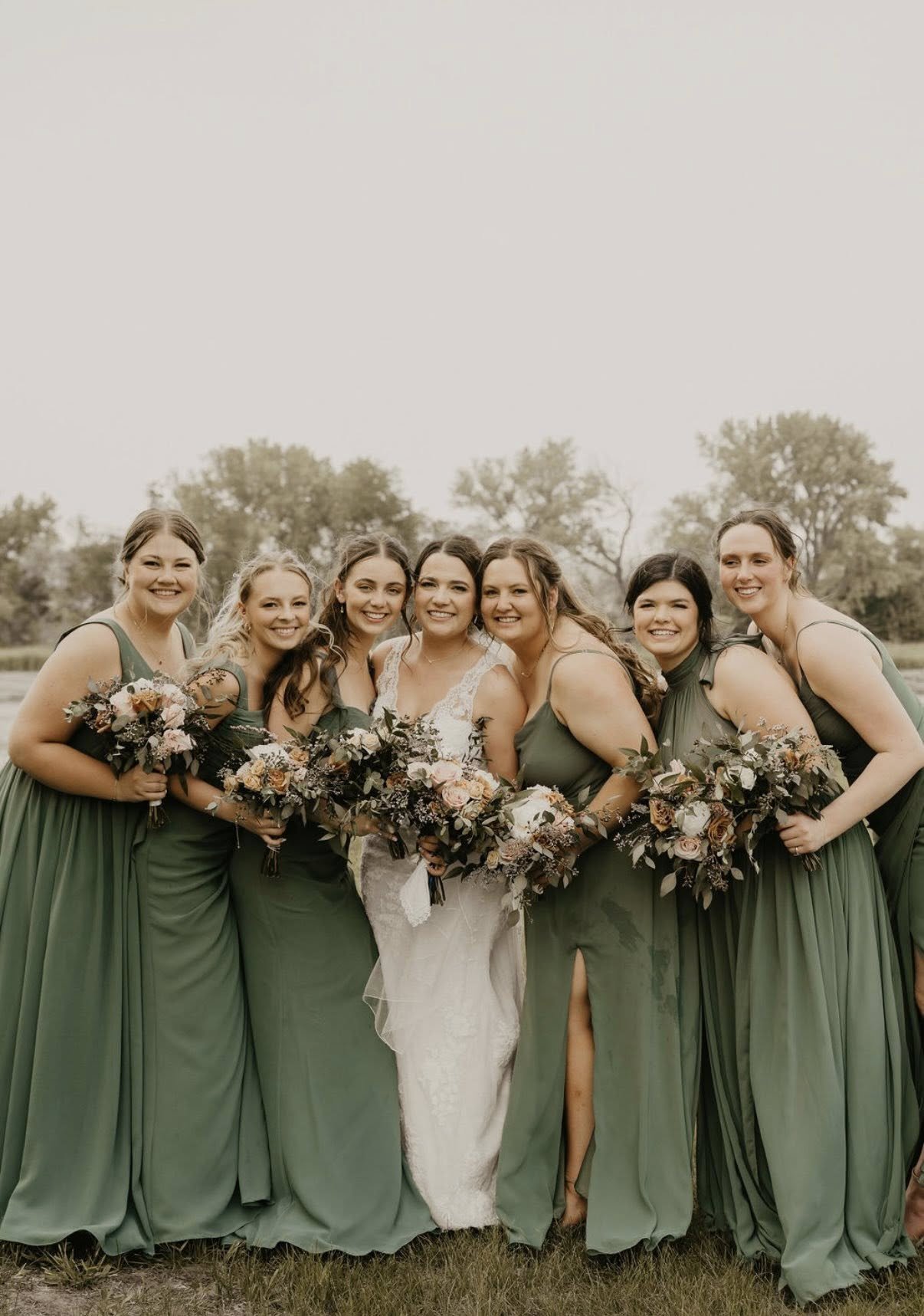 Sage green wedding flowers