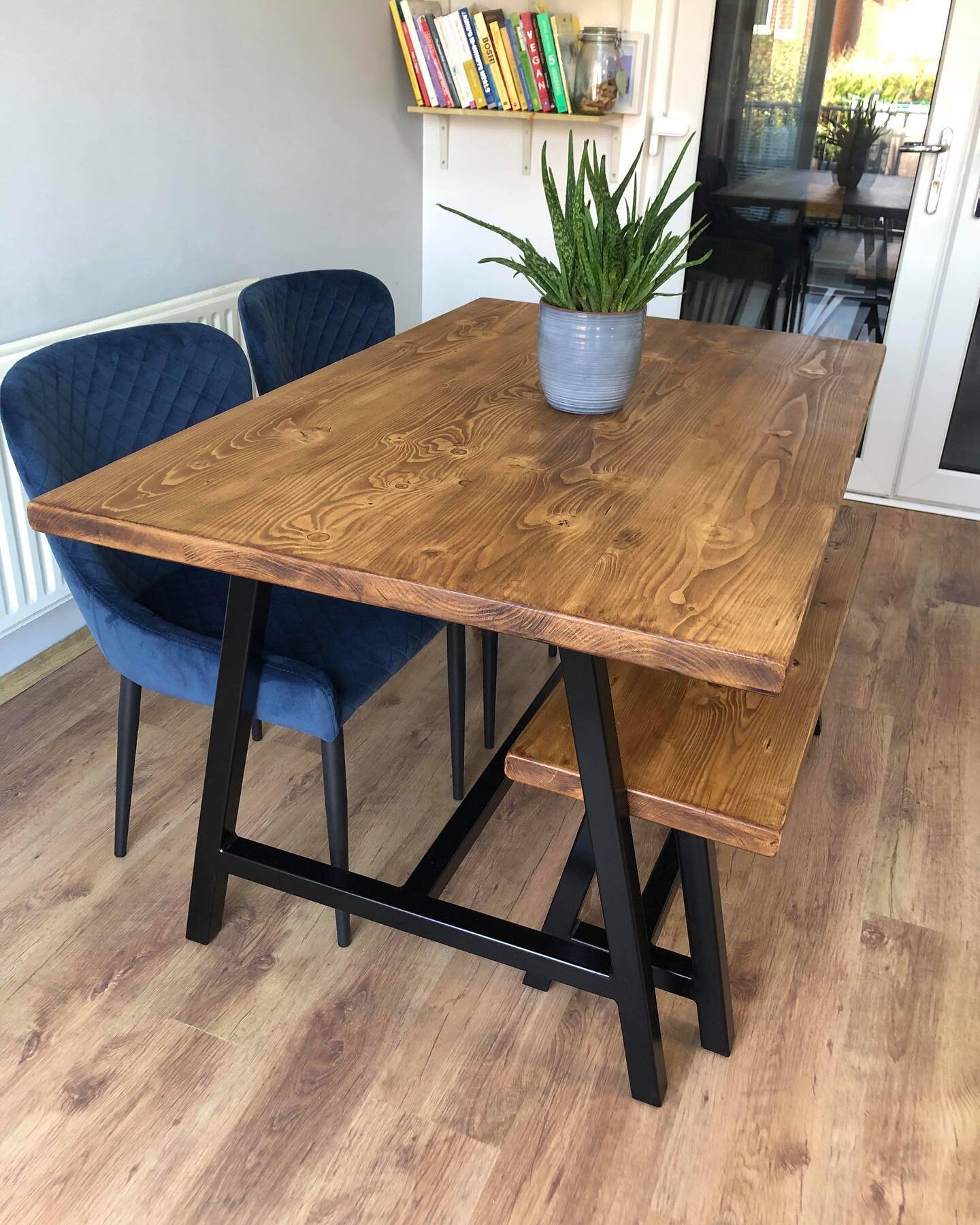 🔶A Frame Table &amp; Matching Bench 🔶 
 

All of our furniture is made to order so it can be made to any size or colour 

#southshields #newcastle #sunderland #gatehead #diningroomdecor #industrialdesign #tablesetting
