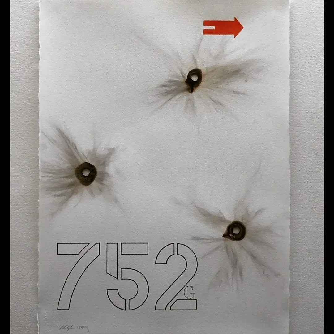 Christophe Leroux's new painting on Arches paper, part of his White and Holes series (2026).

Come see more of Christophe Leroux's art on view at Xela Institute of Art's new group exhibition "Space Between," opening May 2!