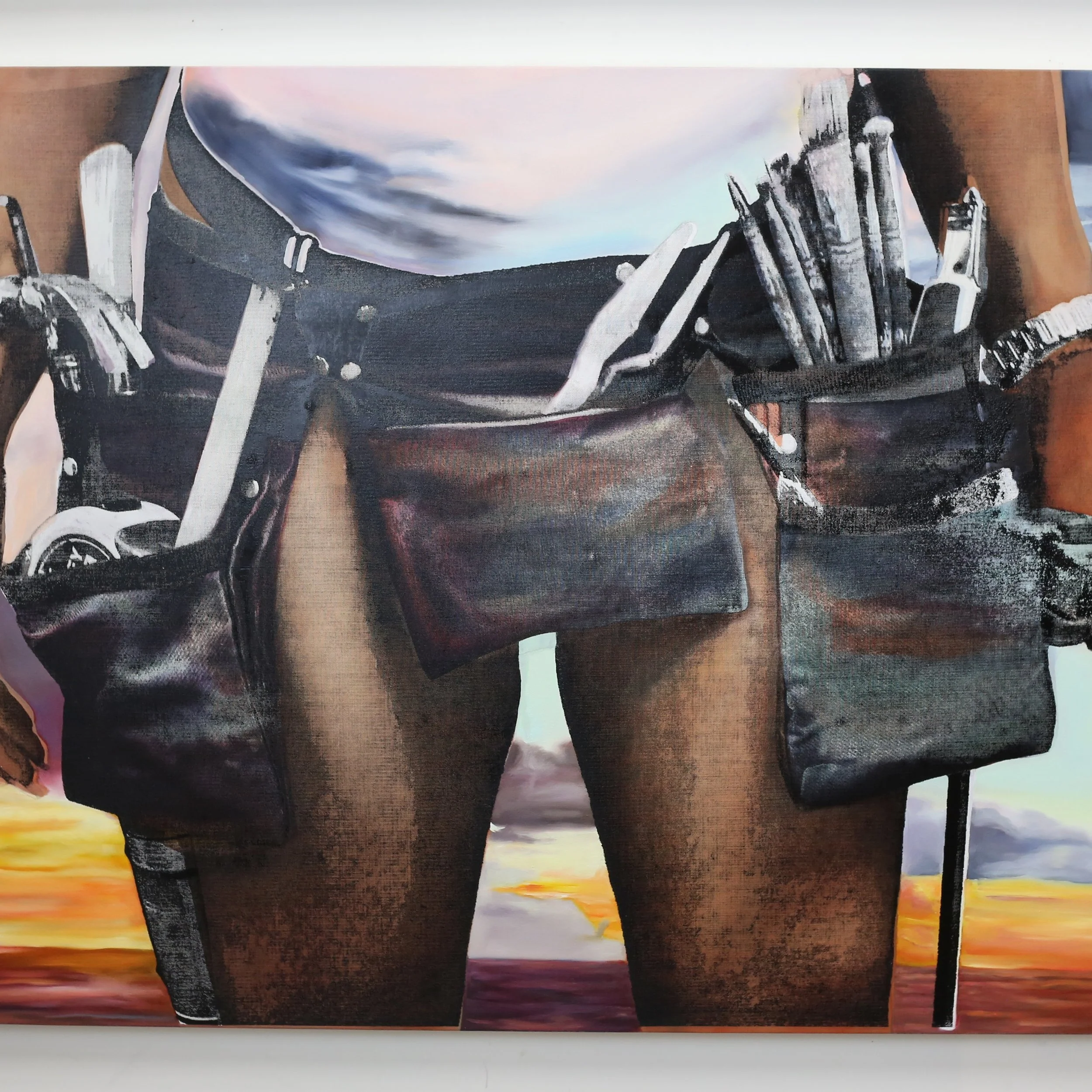 Jessica Taylor Bellamy, "Miss Fix it (Ambition)," 2025
Oil on canvas
91.4 x 142.2 cm
36 x 56 inches

Now on view at Xela Institute of Art, as a part of the new group exhibition Space Between!