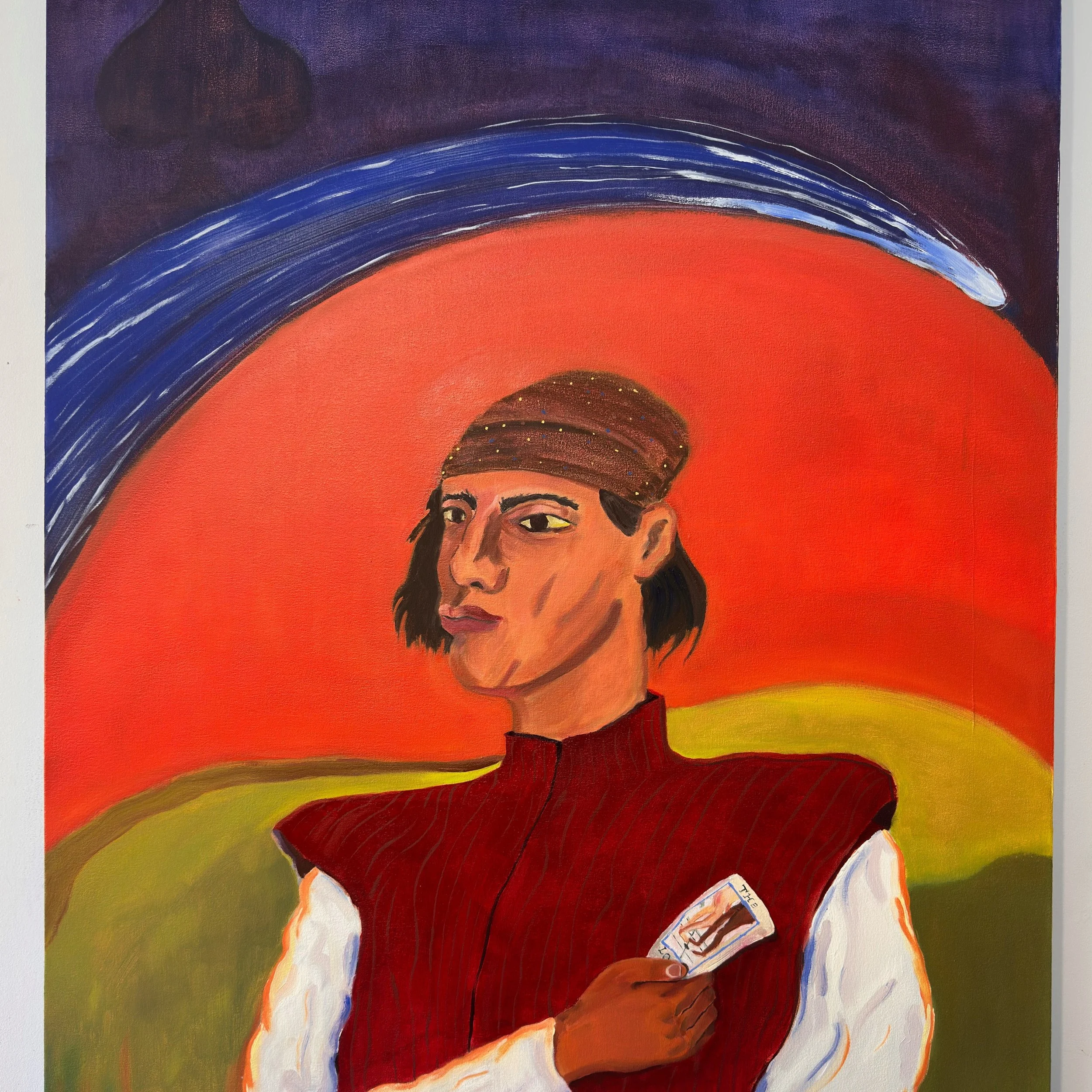 Solomon Salim Moore, "The Gambler Arrives Under A Comet" 2026. 
36 x 48 inches
Oil painting on canvas

Now on view at Xela Institute of Art, as a part of Space Between, our current group exhibition on view through August 12th!

Please DM, e