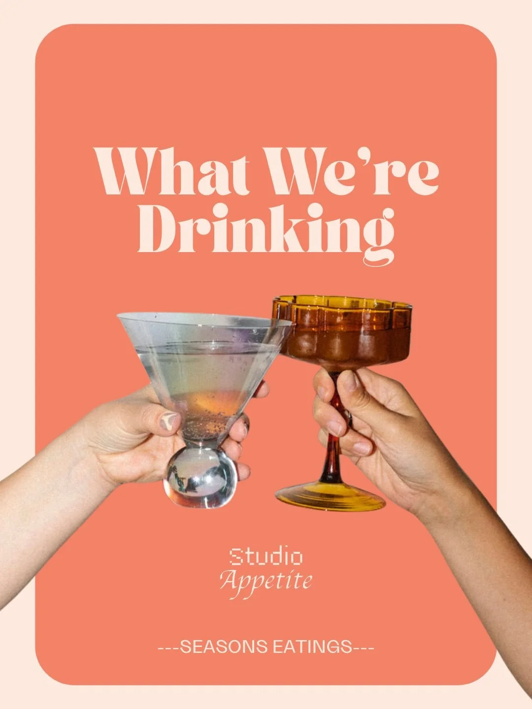 Seasons Eatings by Appetite 💝 What We&rsquo;re Drinking 

Festive drinks, Appetite-style! Here&rsquo;s what we&rsquo;ll be drinking through December (responsibly-ish). Silly season deserves serious sipping with snacks to match.

Good company. Good b