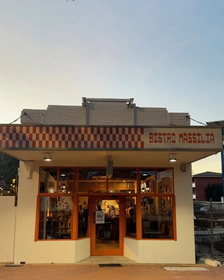 Doors are open at @bistromassilia. 

965 Beaufort Street is buzzing again. Conversation rolling through the dining room, glasses clinking in the courtyard. This Euro-centric bistro will settle nicely into the neighbourhood.

A cracking cheeseburger w