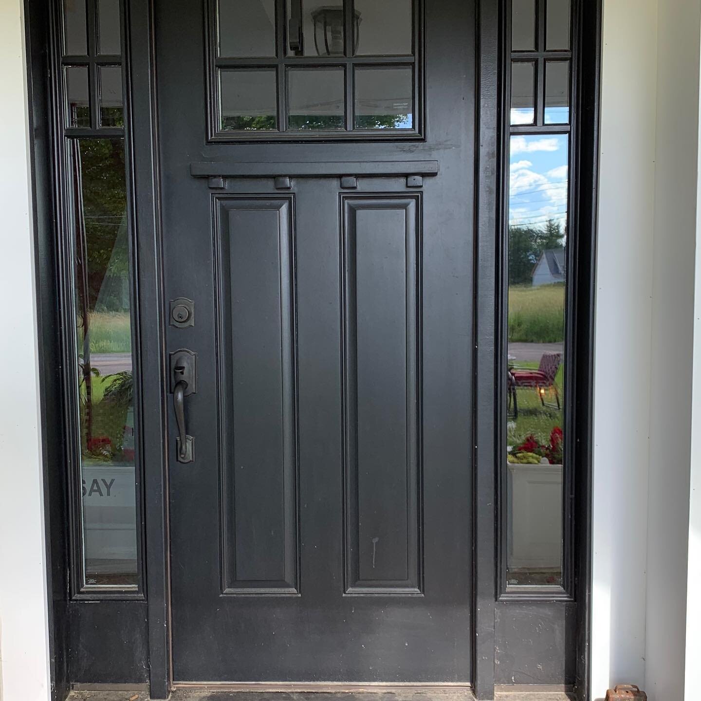 Finished this screen door project just in time for vacation. #sapele#screendoor#summerbreeze