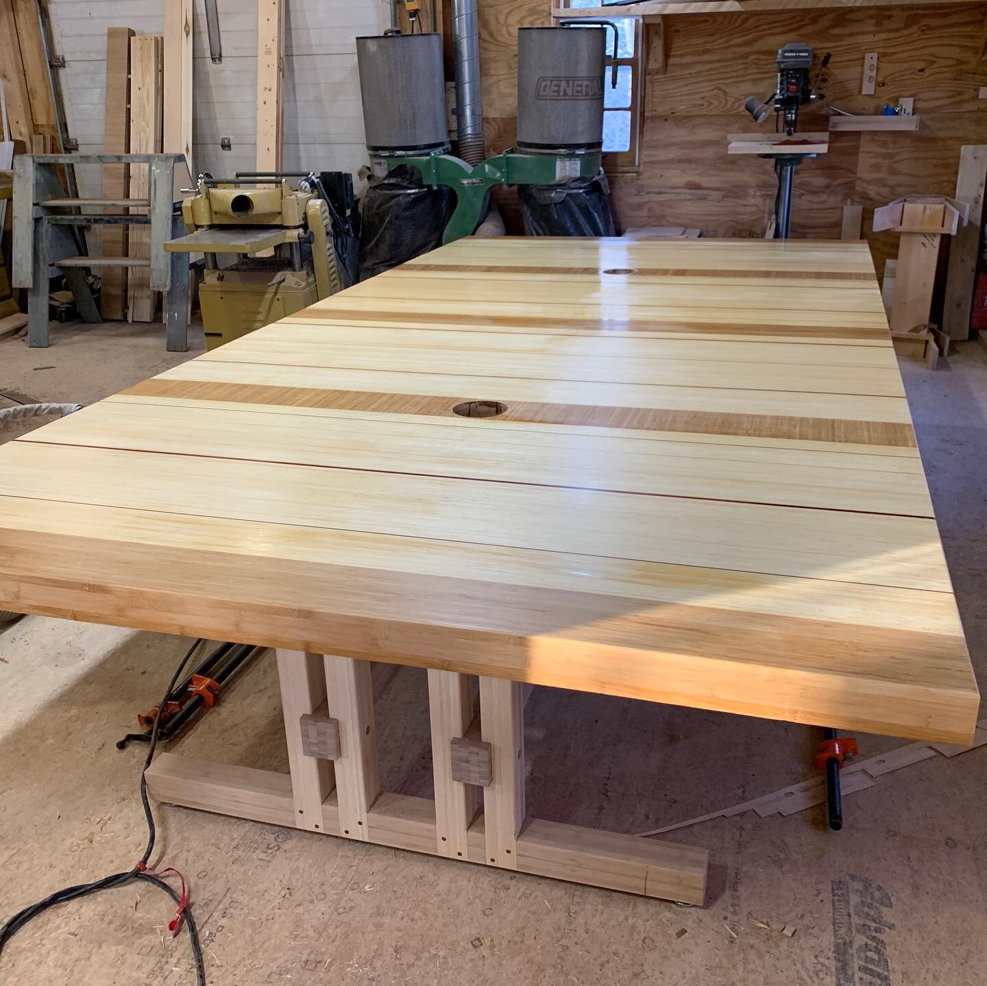 I really wanted to wait and post these beautiful tables after delivery, but that won&rsquo;t be until May. Tables are made of a variety of different Bamboo. The first one is 6&rsquo;x12&rsquo;-6&rdquo;, the smaller one is 4&rsquo;x12&rsquo;-6&rdquo;!