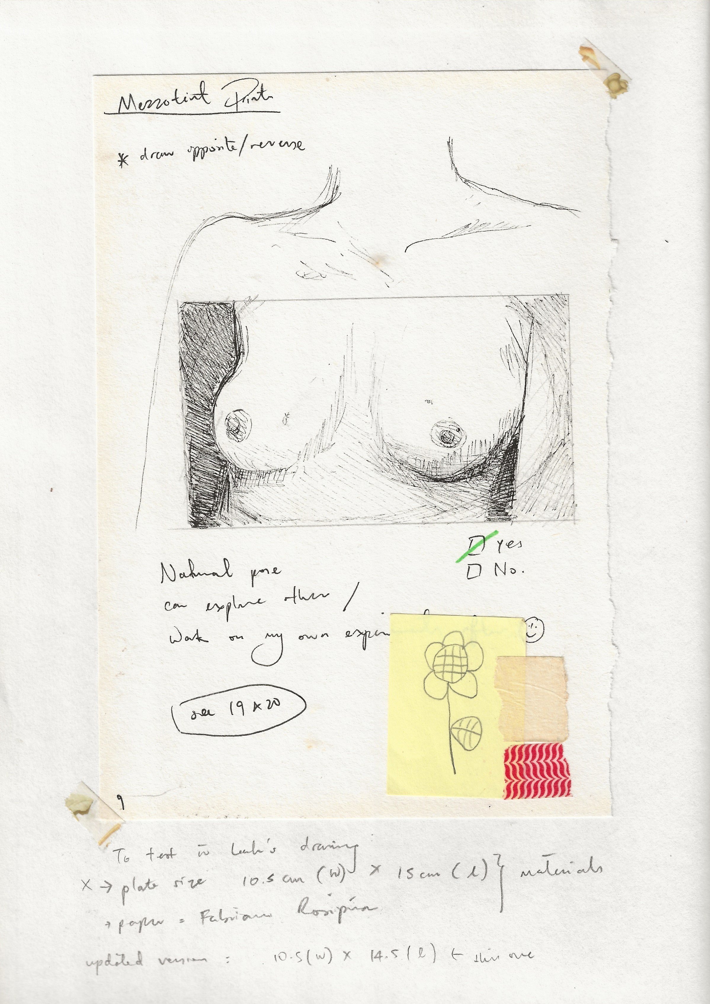 Sketch of my breasts, Pearl Tang Xiaow Jun, 2022.