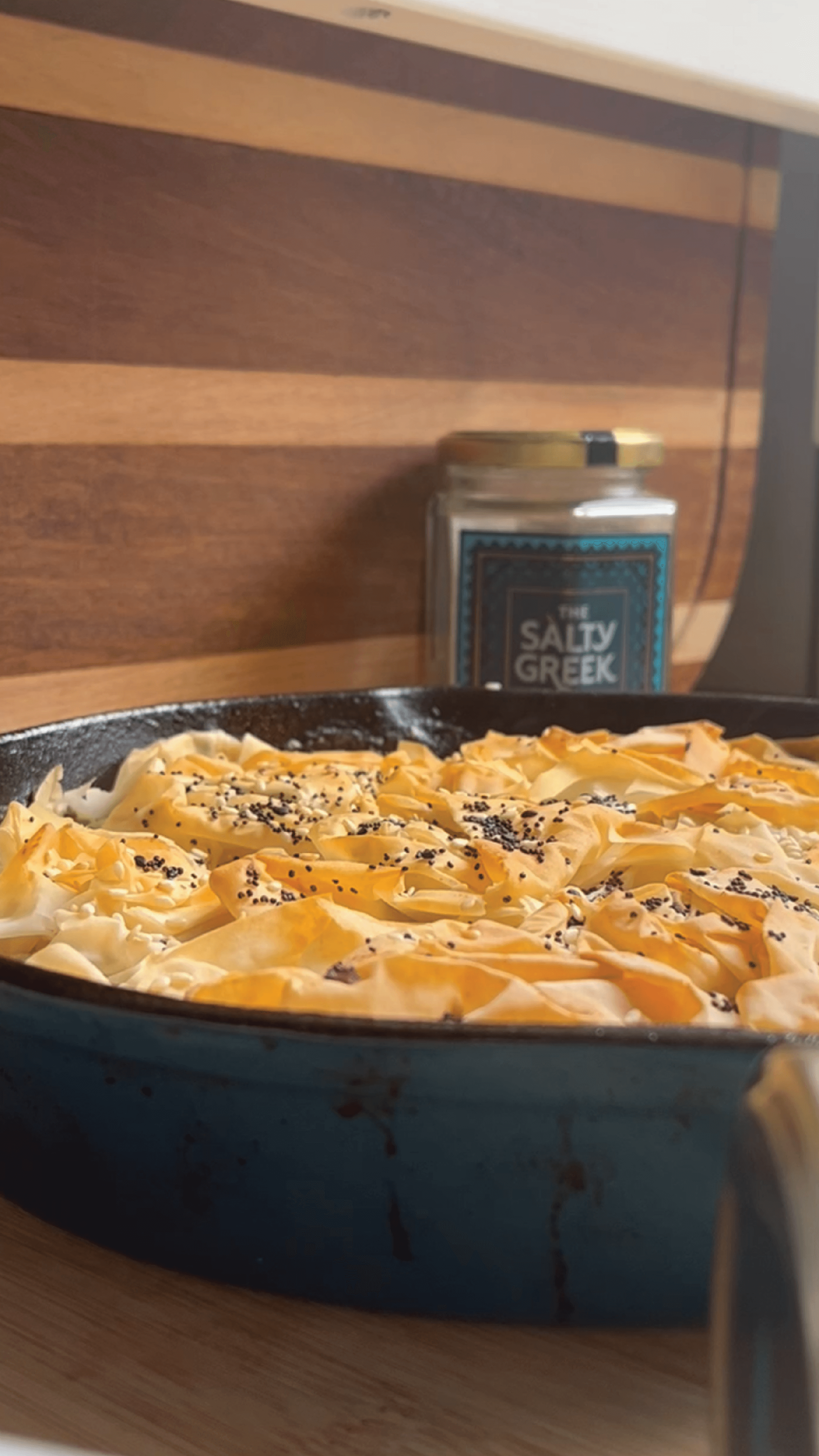 Mixed Greens Filo Skillet Pie The Salty Greek 1.png