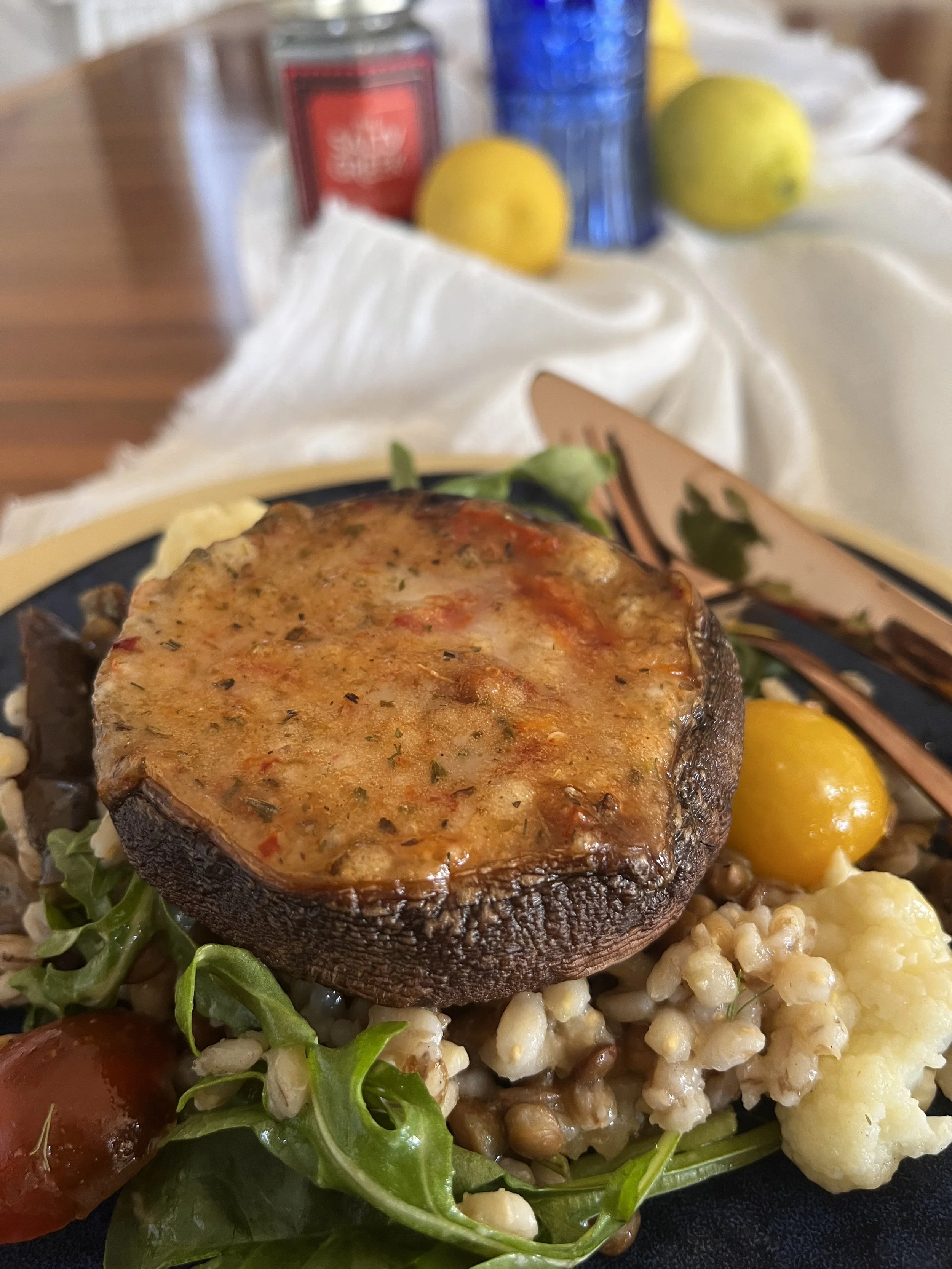 Roasted Stuffed Mushrooms
