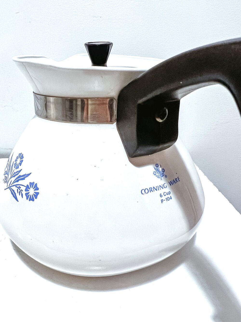 Vintage Corningware Blue Cornflower 6 Cup P-104 Coffee/ Tea Kettle — myrtle  and mo