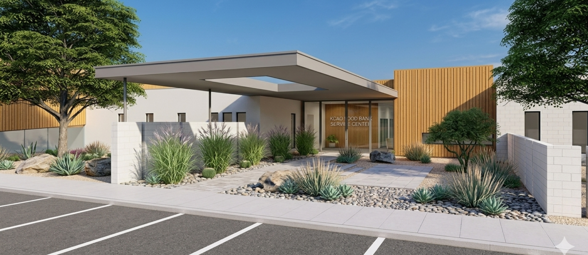 Rendering of Food Bank Service Center entrance