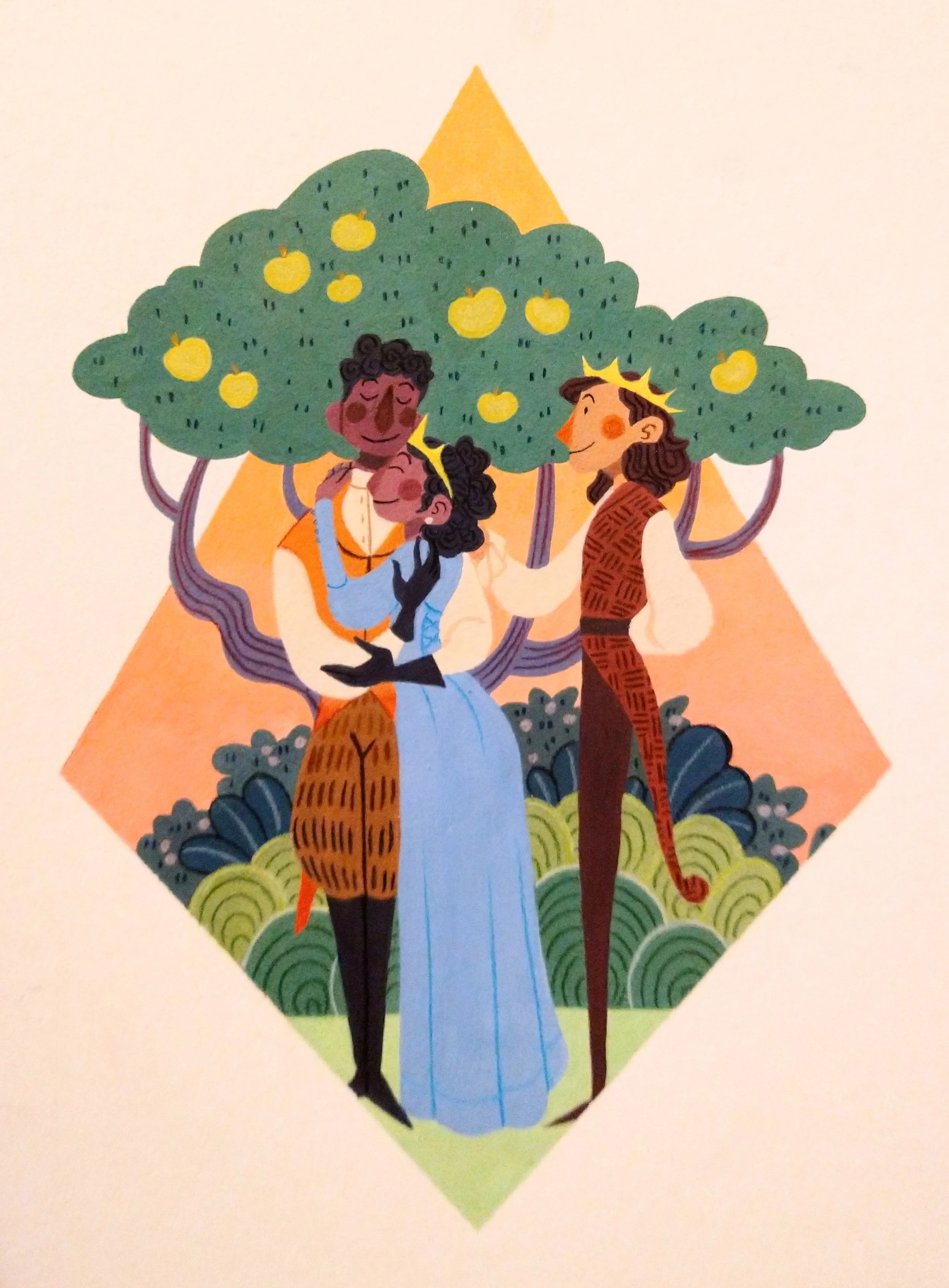 "Home at Last" - Gouache and Colored Pencil - 5" x 7"