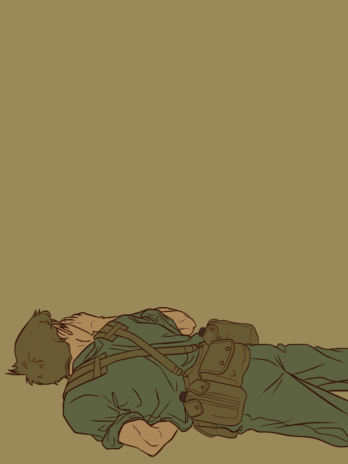 "Buried" - Digital (Animated Illustration based on the novel "The Things They Carried" by Tim O'Brien)