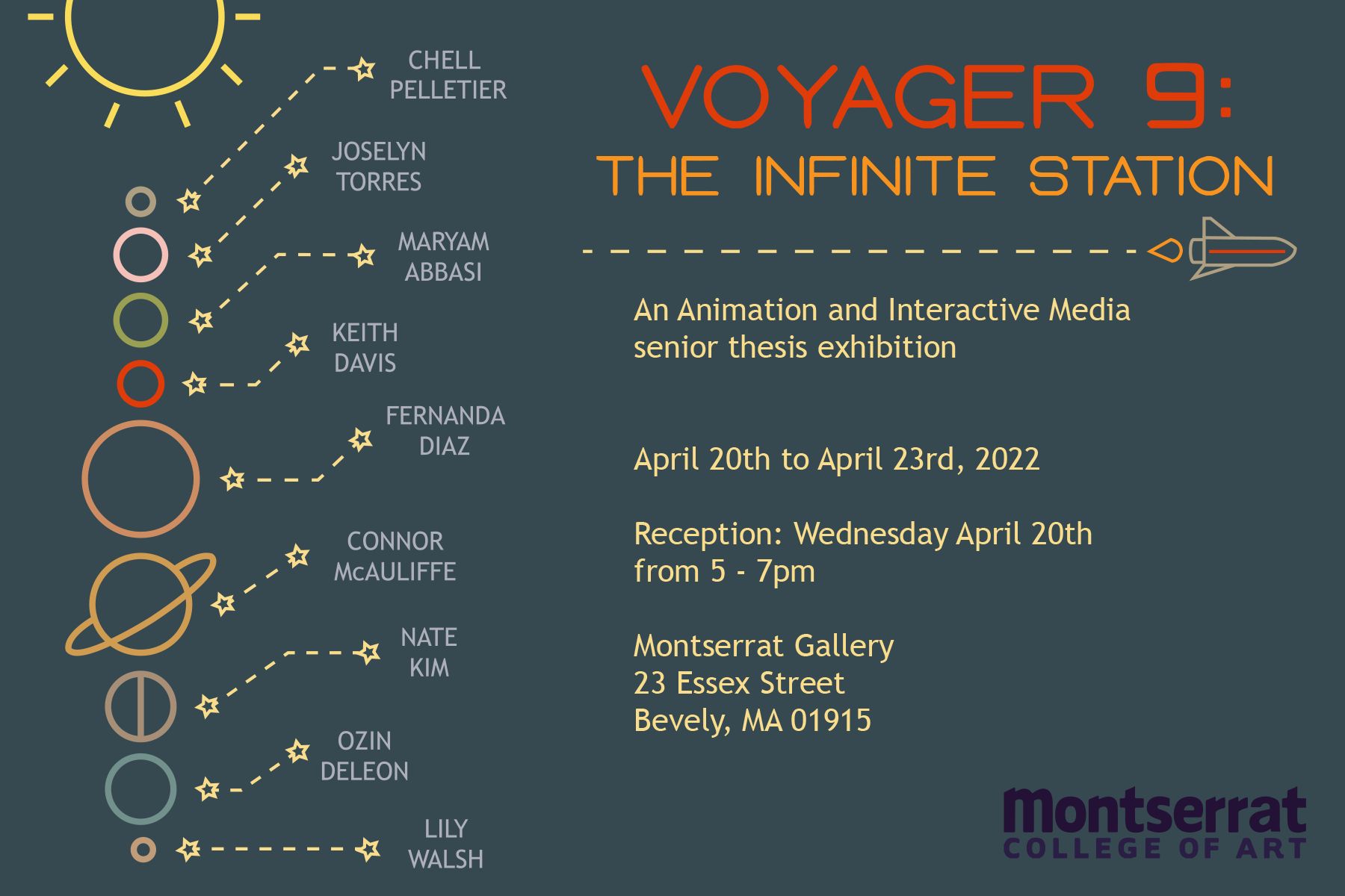 "Voyager 9: The Infinite Station" (2/2) - Digital
(Design for the back of the postcard)