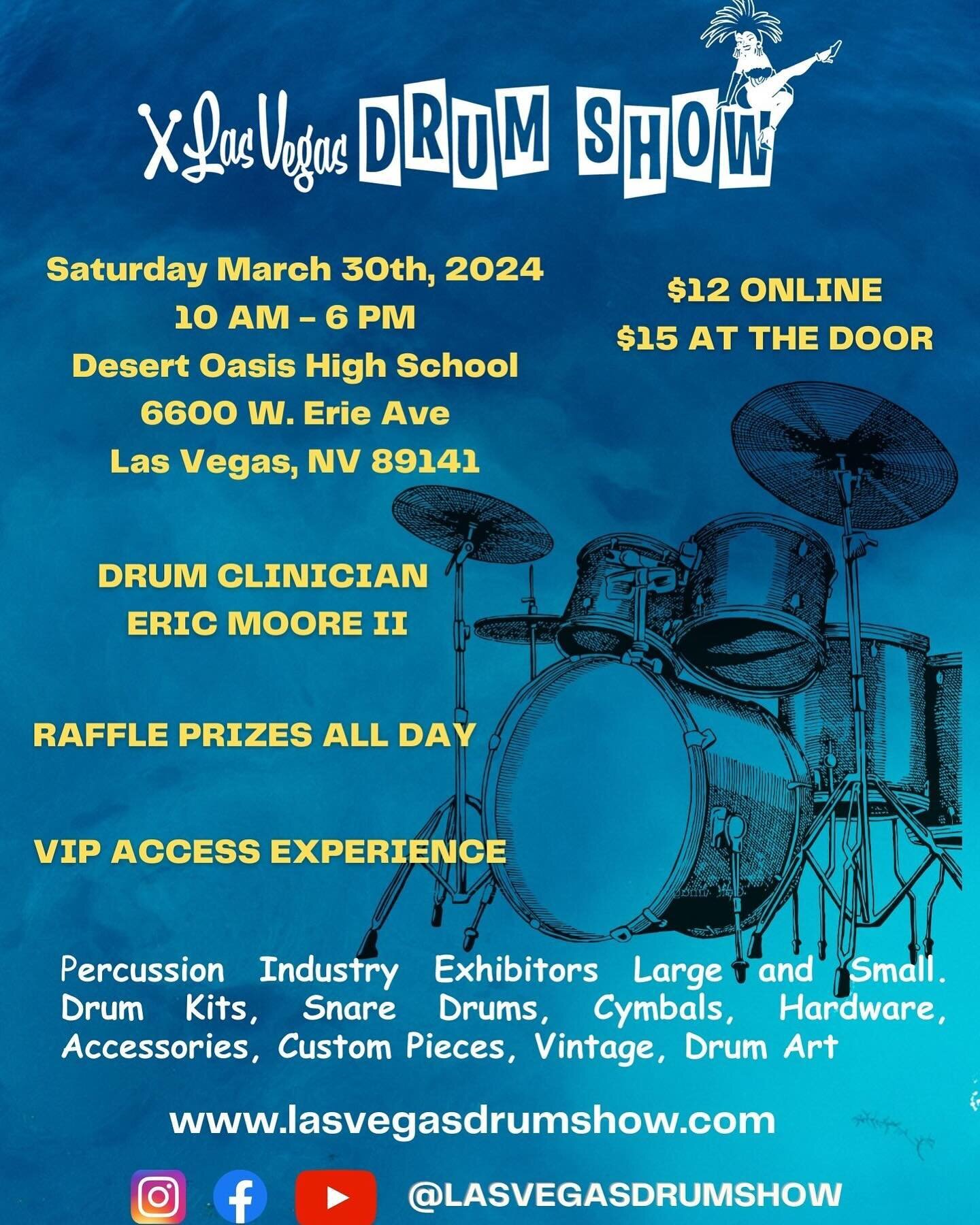 TODAY SAT MARCH 30
We&rsquo;ll be exhibiting alongside dozens of great drum brands!
- @ericmoore_ii clinic this afternoon, followed by a group drum circle
- Make sure to check out our polls in our story
- Tag us when you drop by to demo our Dynamic D