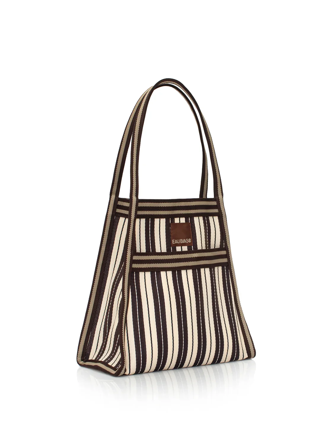 EAU_BAGS_Striped_Recycled_Nylon_Bag_Brand_Sac_Triangular_Shape_Home_Angle.webp