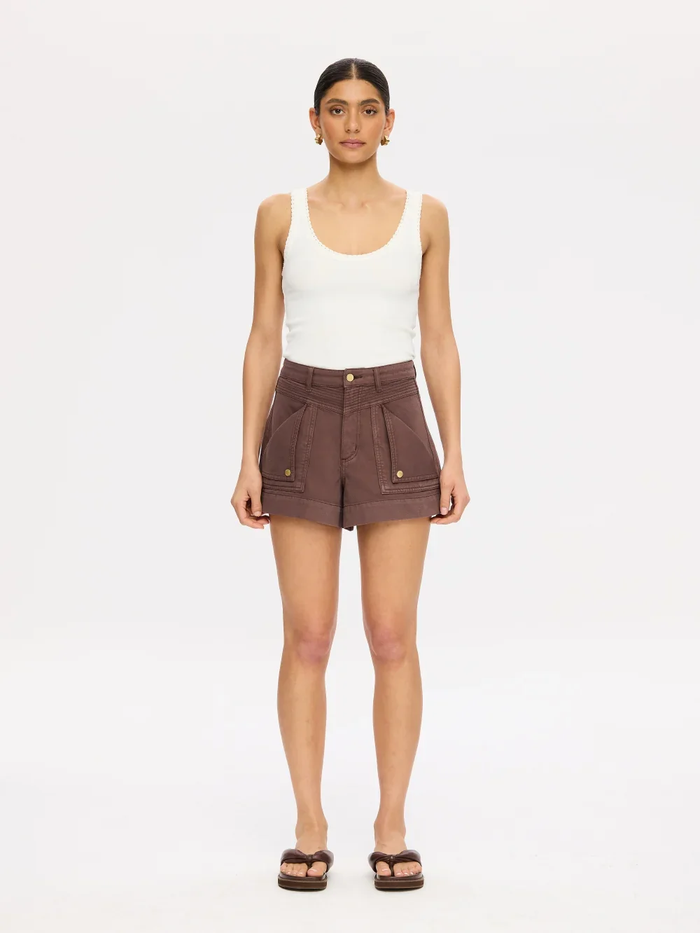 M212CHO-Celene-Denim-Shorts-Chocolate-01.webp