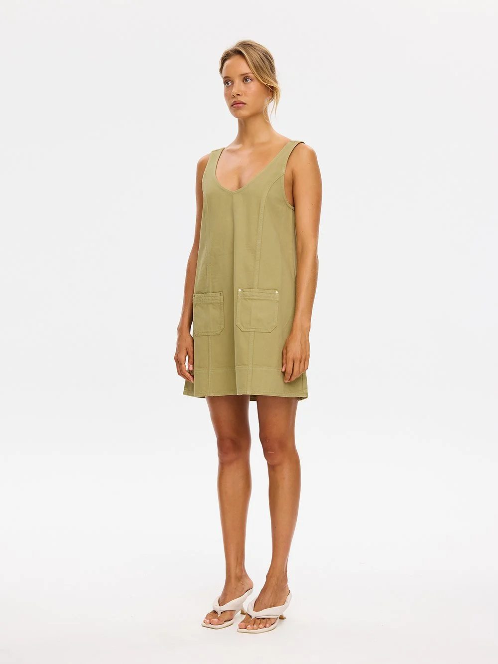 M100OLI_Ilaria-Denim-Dress_Olive_2.jpg