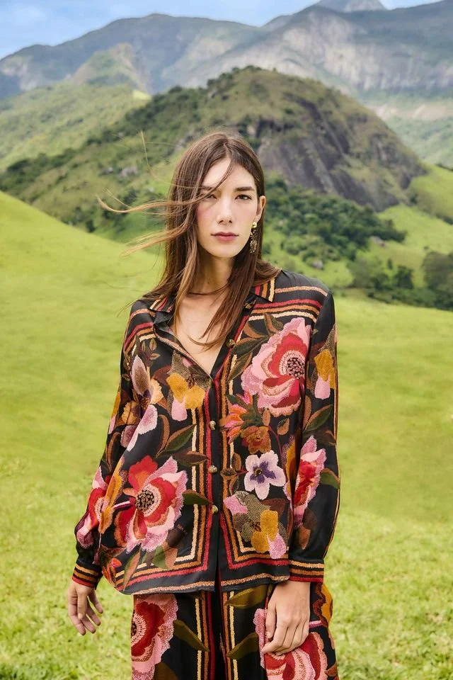 FARM RIO AUSTRALIA CHENILLE FLOWERS BLACK SHIRT.jpeg