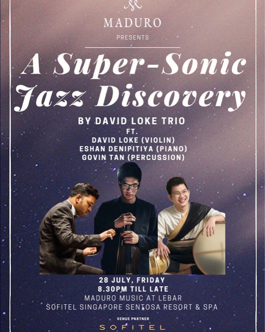 Am extremely blessed to play with some of my favourite musical collaborators @govintan_hashbrownmaster and @eshandmusic  this coming Friday 28th July at @maduro.sg at it's new location at @sofitelsingaporesentosa. Please do come down if you're free, 