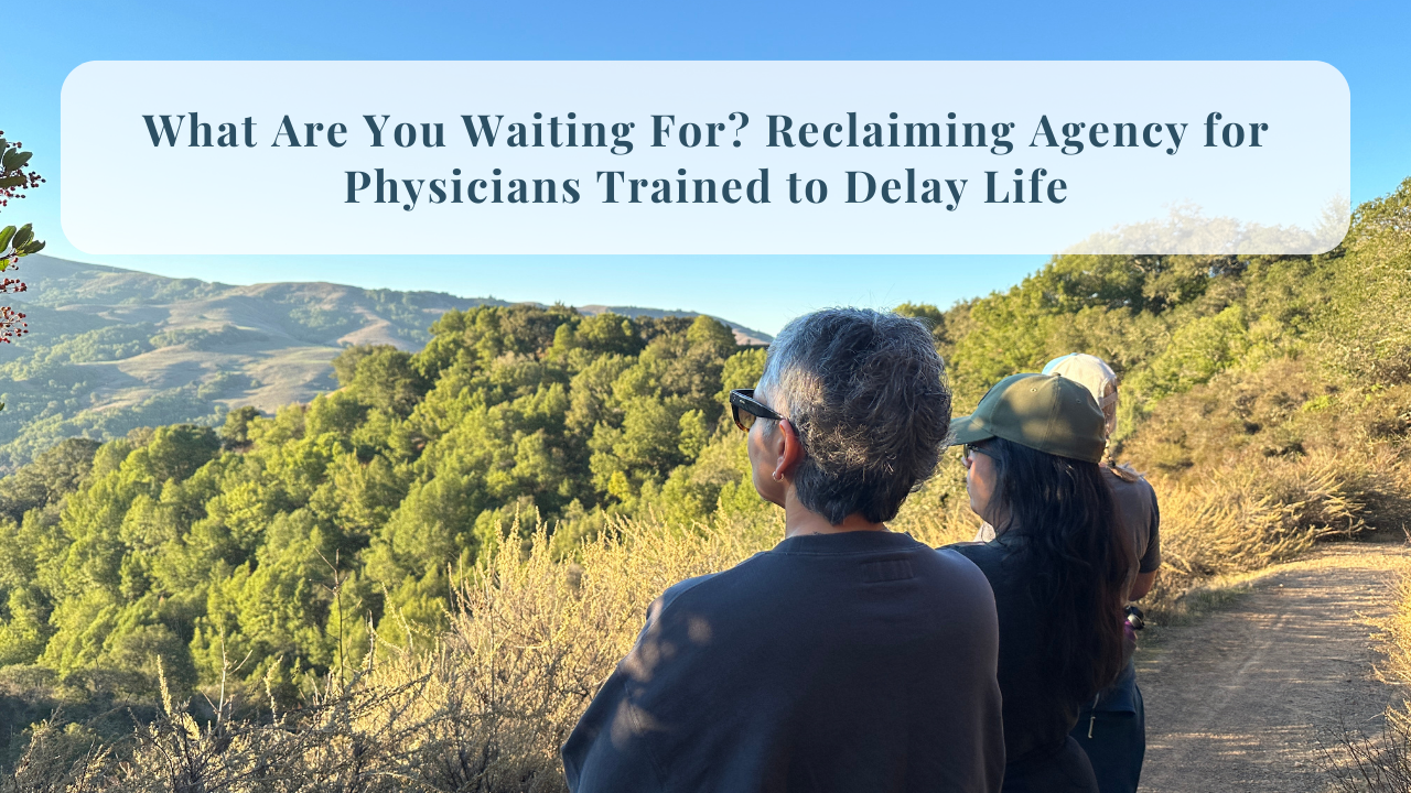 298. What Are You Waiting For? Reclaiming Agency for Physicians Trained to Delay Life